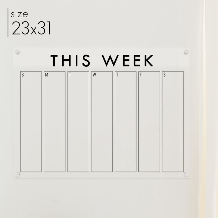 Weekly Acrylic Calendar | Horizontal Craig