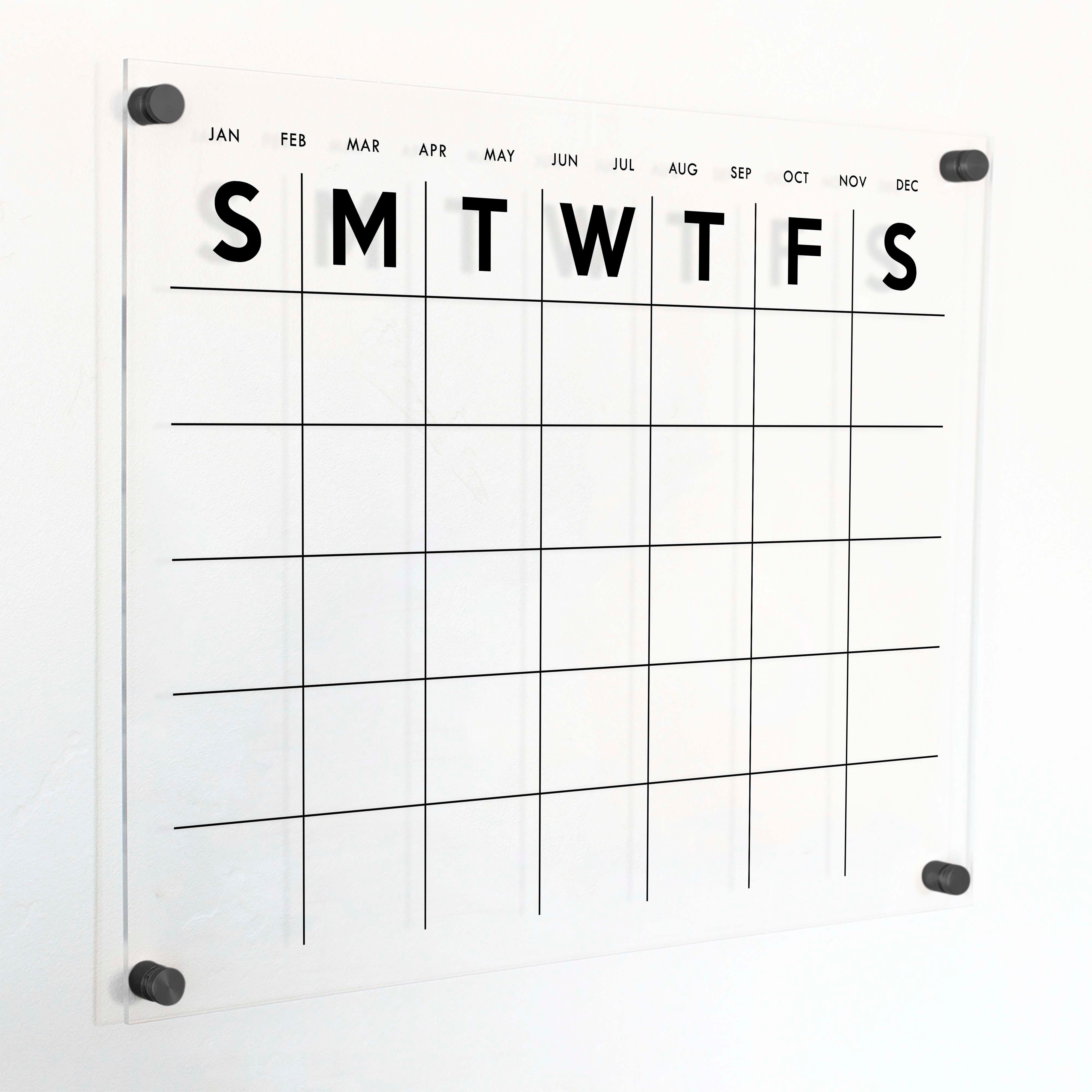Monthly Square Acrylic Calendar | Square Minimalist