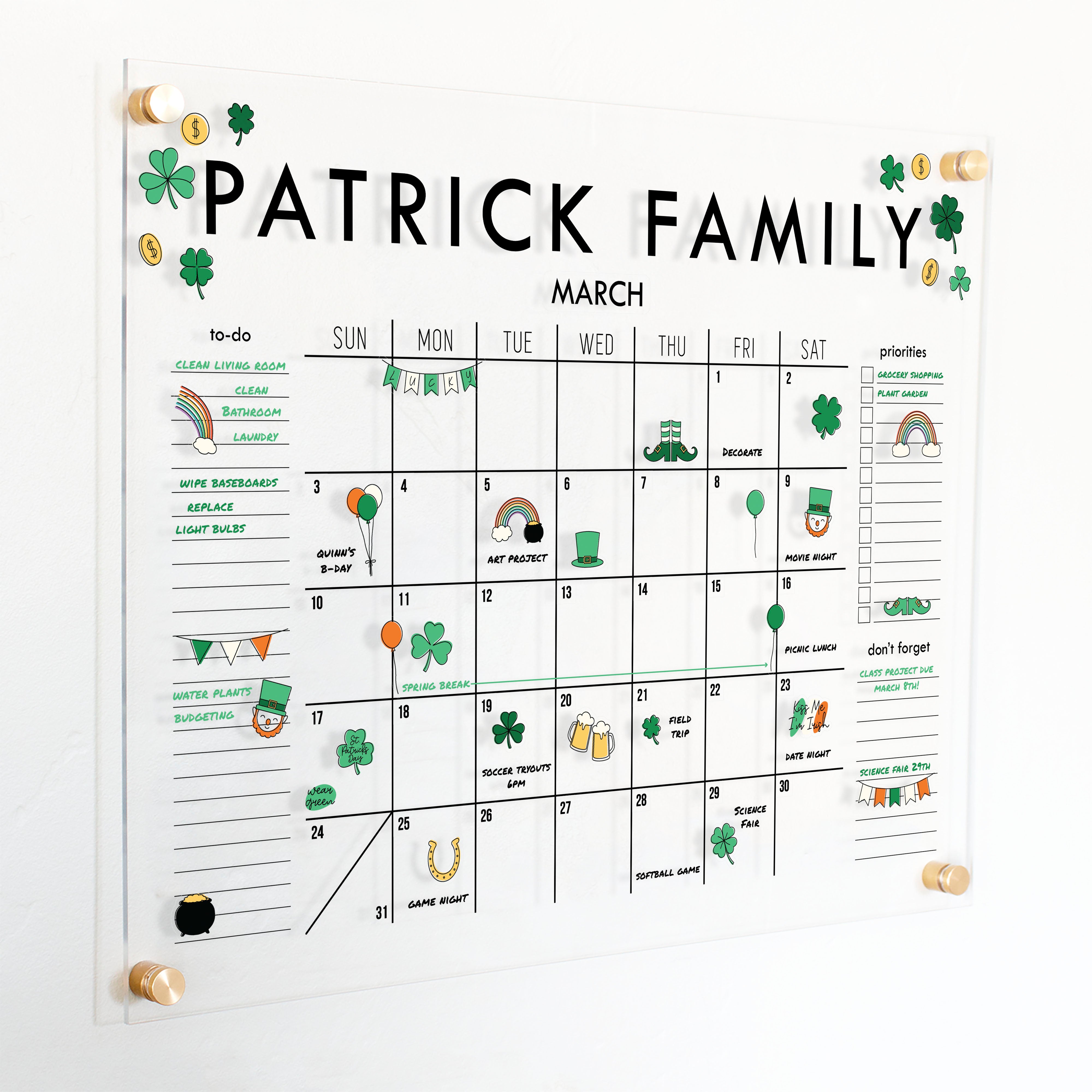 St. Patrick's Day Board Stickies