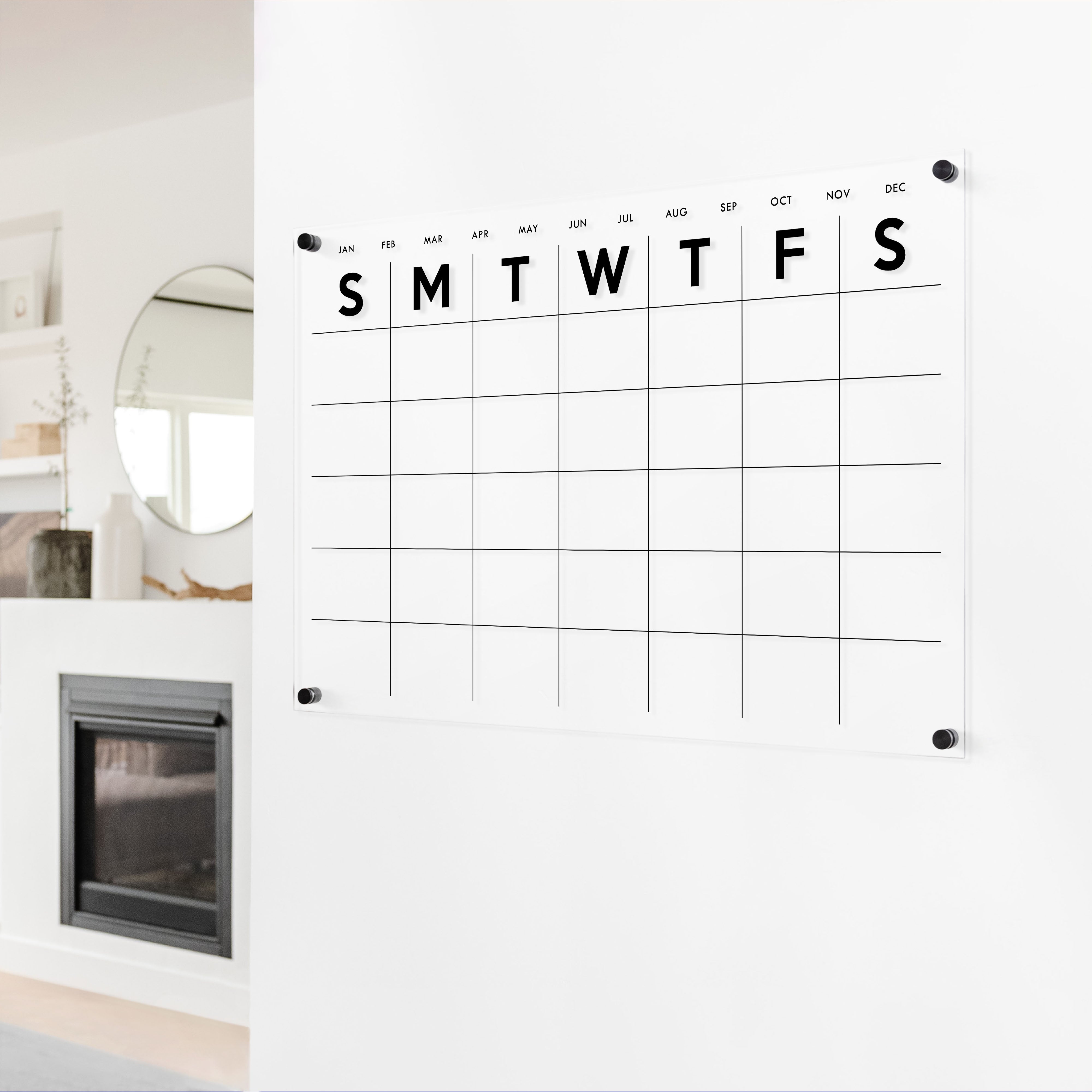 Monthly Square Acrylic Calendar | Square Minimalist