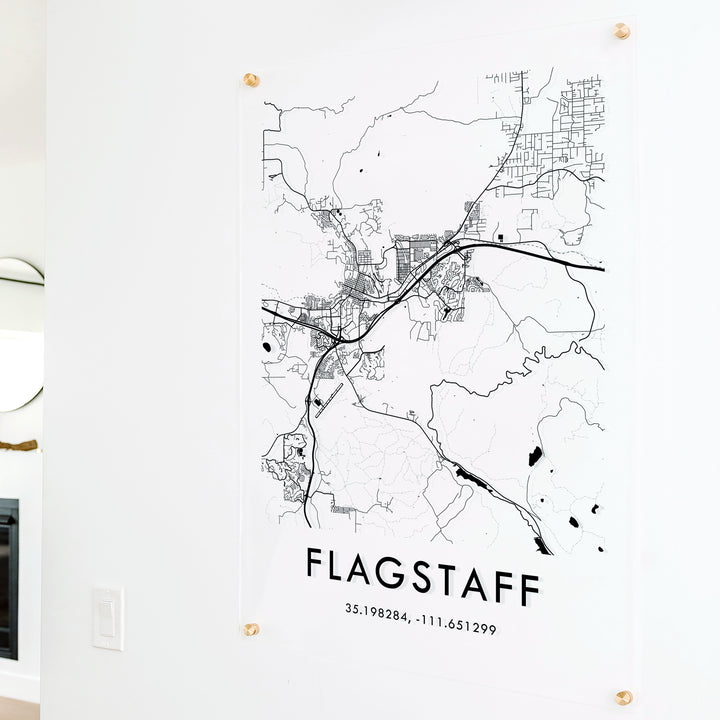 Clear Acrylic Flagstaff Street Map