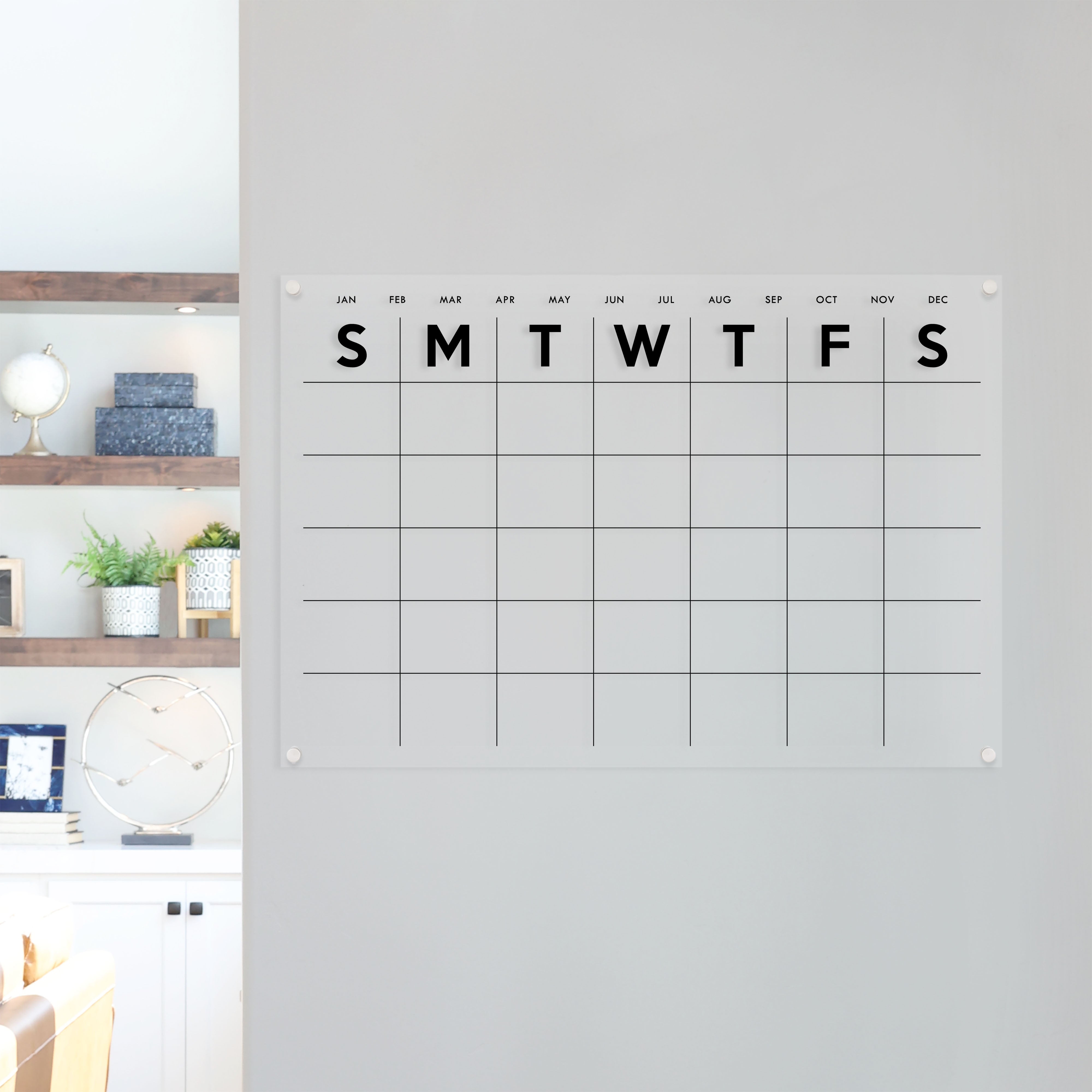 Monthly Square Acrylic Calendar | Square Minimalist