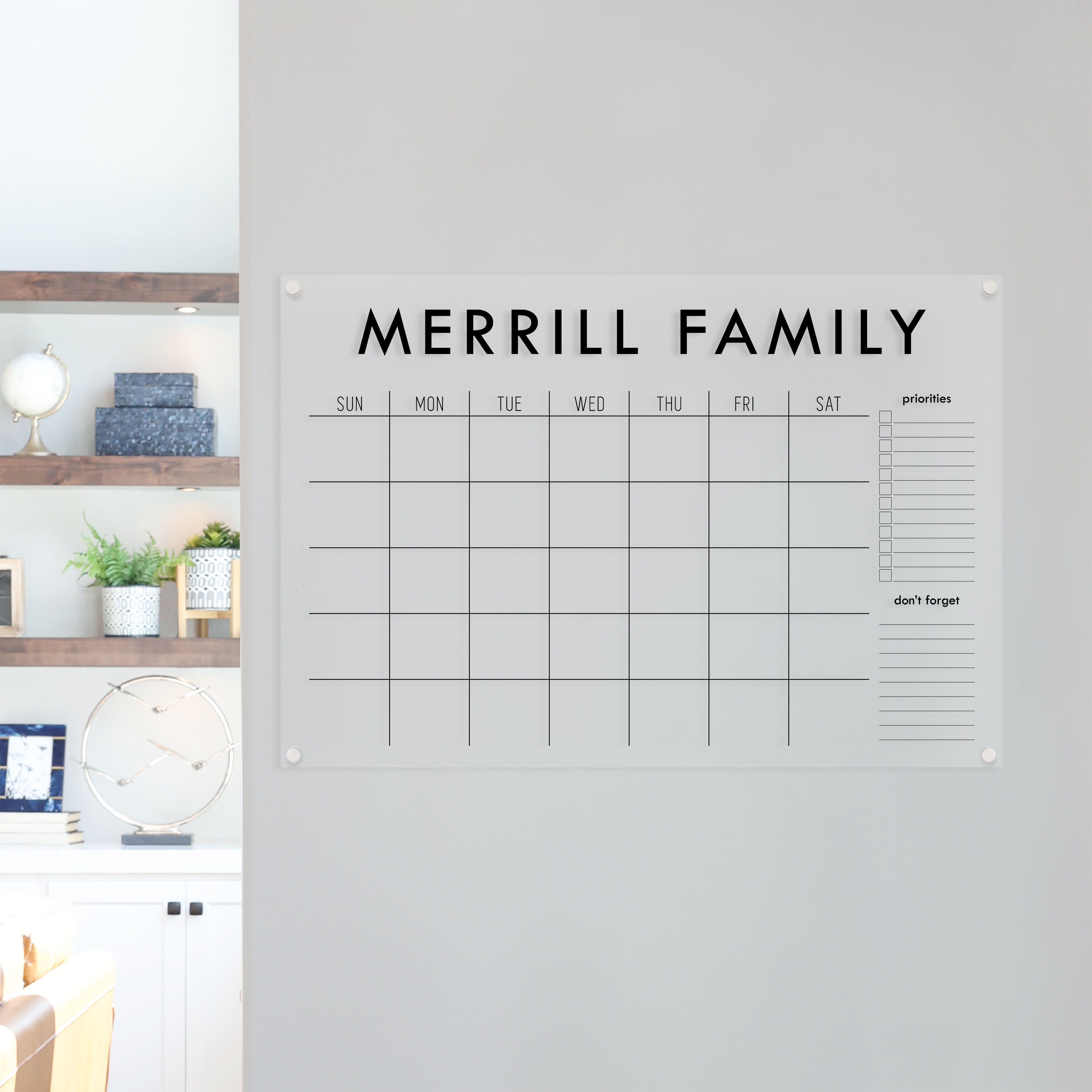 Fridge Calendar, Magnetic Calendar, Acrylic Calendar for 2024 Fridge, Dry Erase Board, Monthly Calendar, Command Center