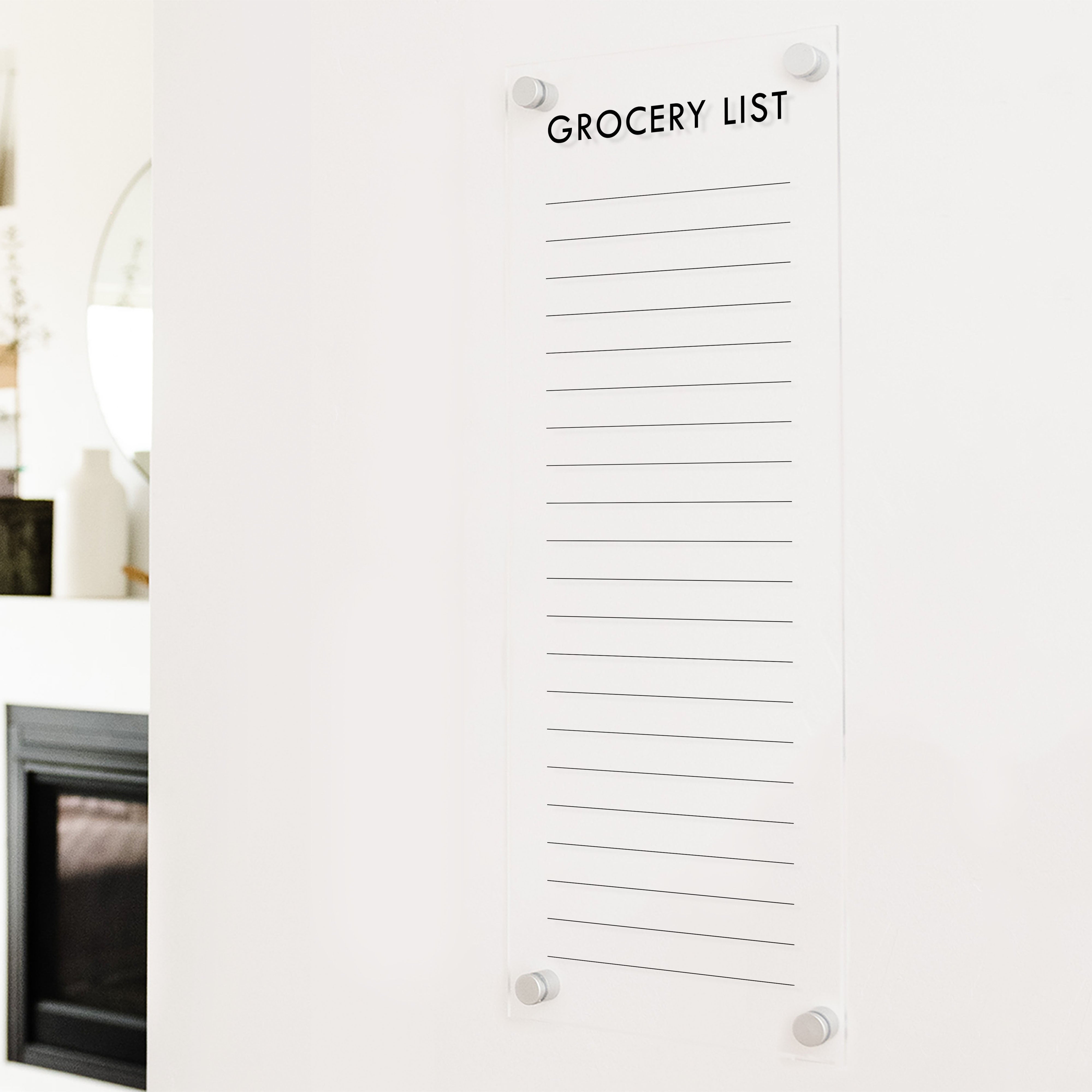 Slim Acrylic Dry-erase Checklist | Vertical Madi