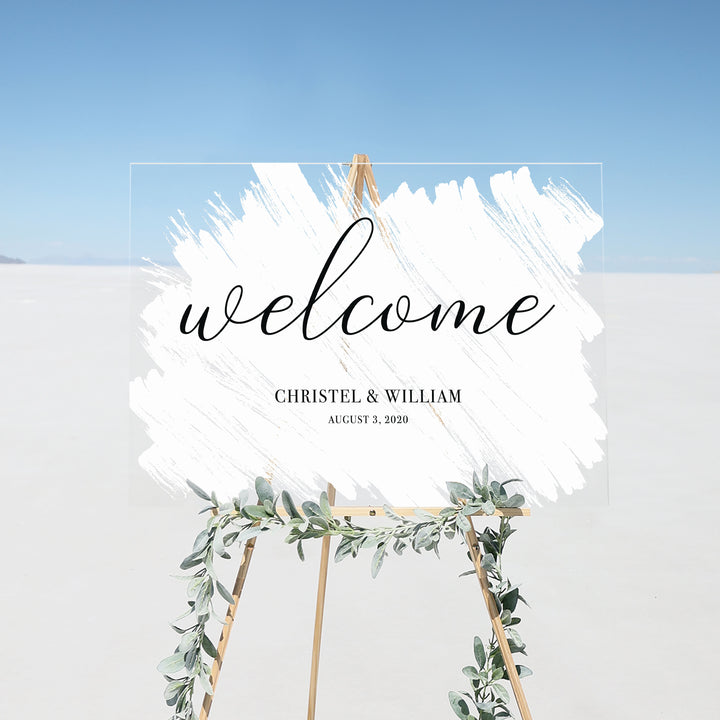Brushed Acrylic Welcome Sign | Horizontal Brooklyn