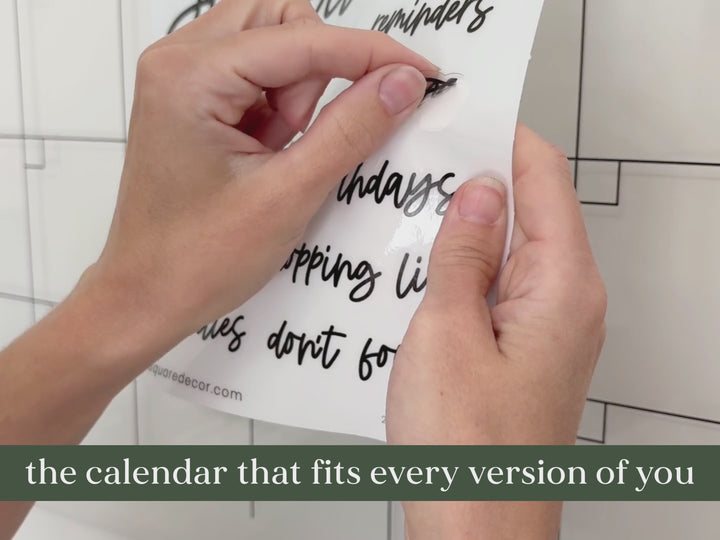 Ever Changing Acrylic Calendar | Minimalist Horizontal