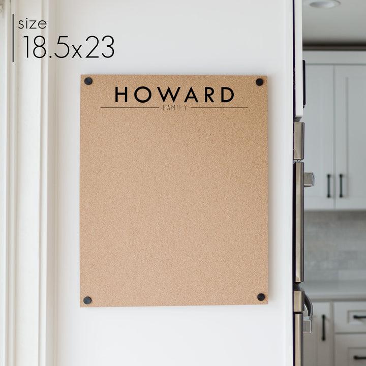 Personalized Corkboard | Vertical Craig