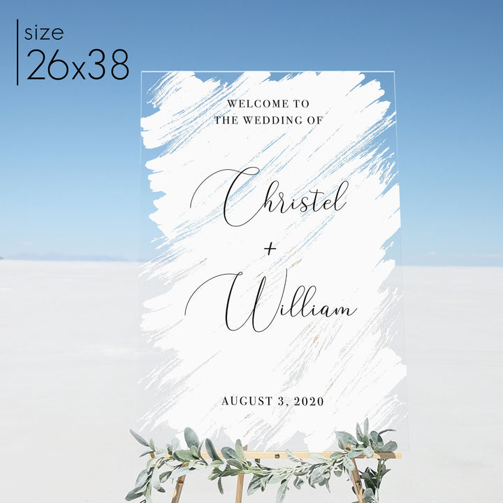 Brushed Acrylic Welcome Sign | Vertical Brooklyn