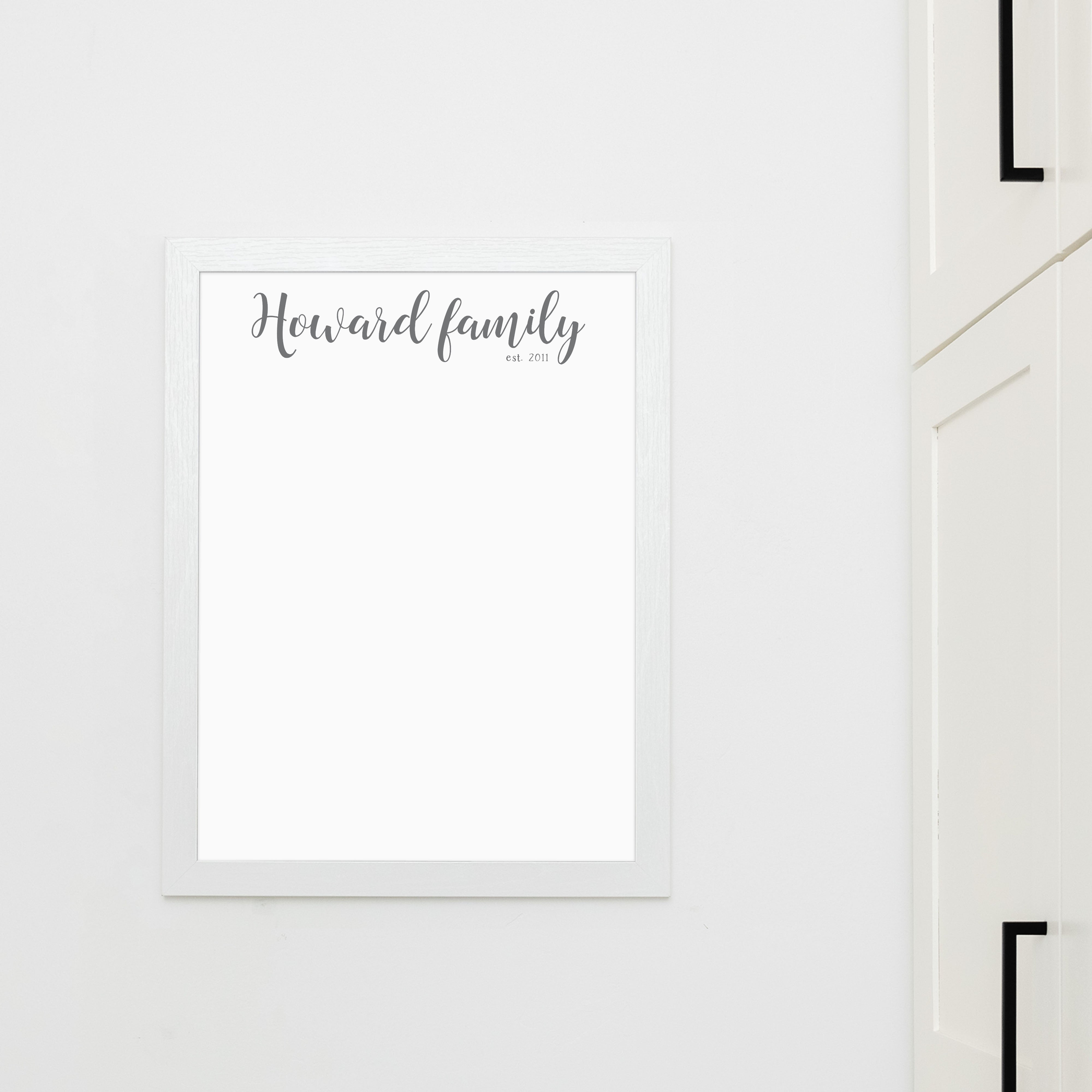 Large Framed Whiteboard | Vertical Perkins