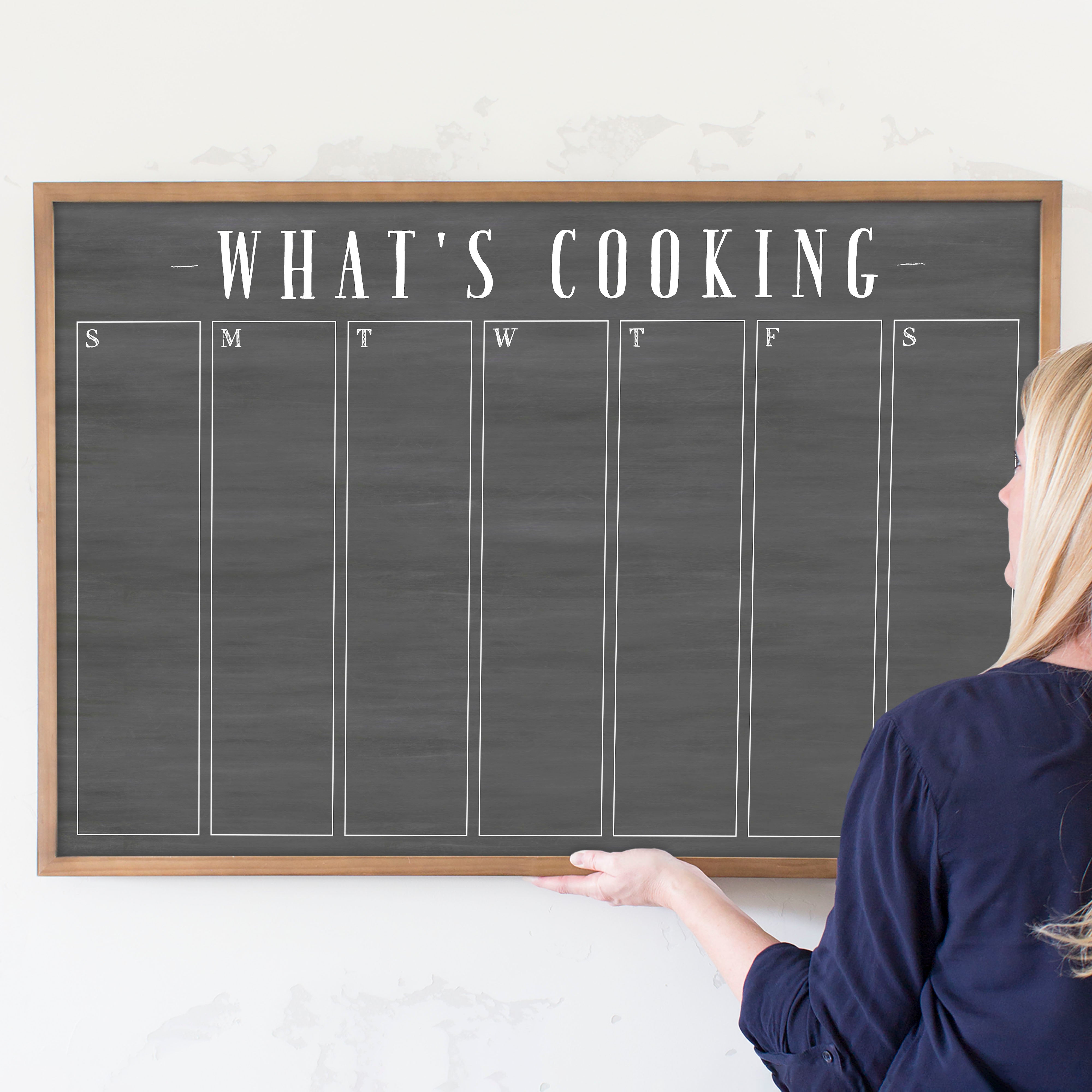 Weekly Framed Chalkboard Calendar | Horizontal Swanson