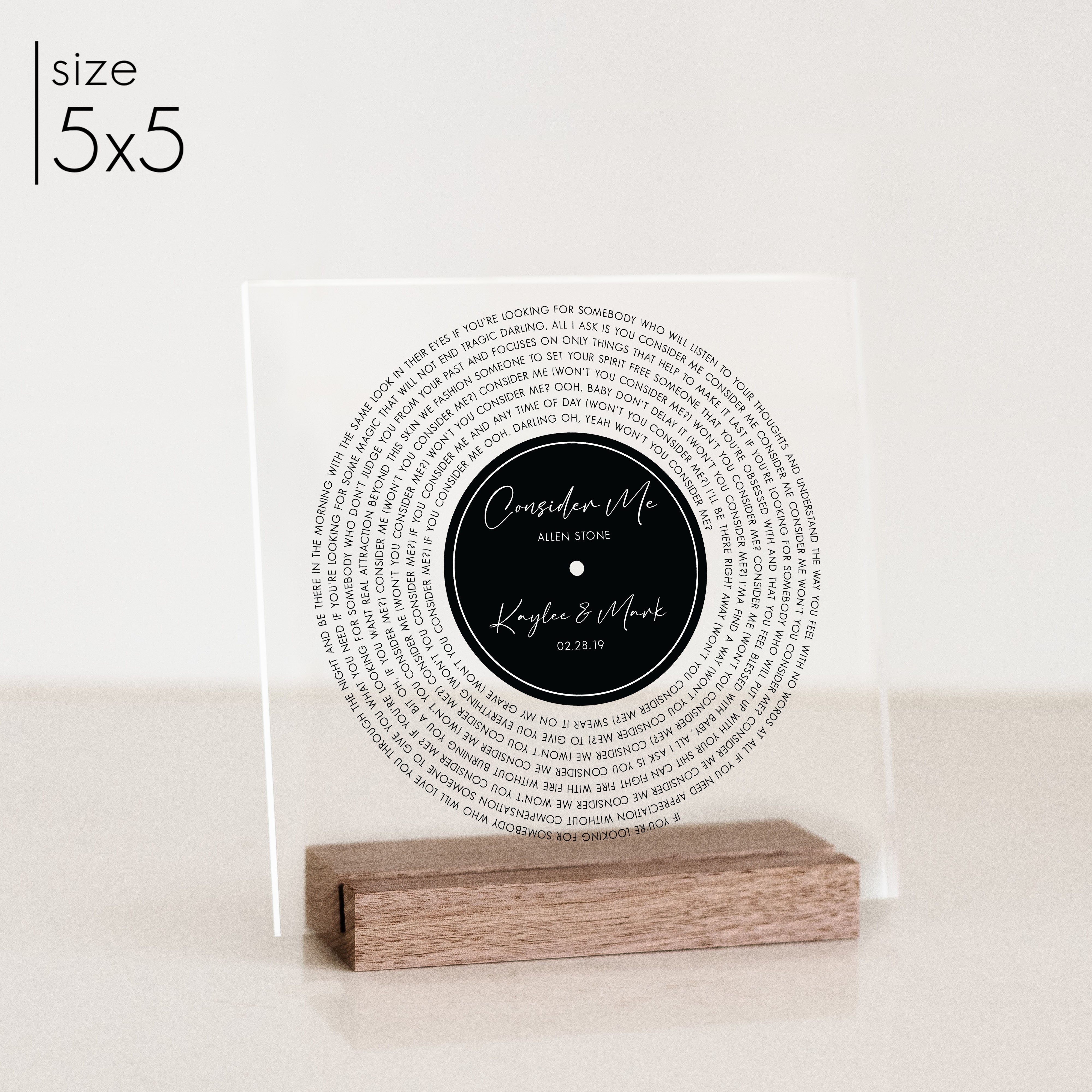 Custom Acrylic Vinyl Record | Style 1