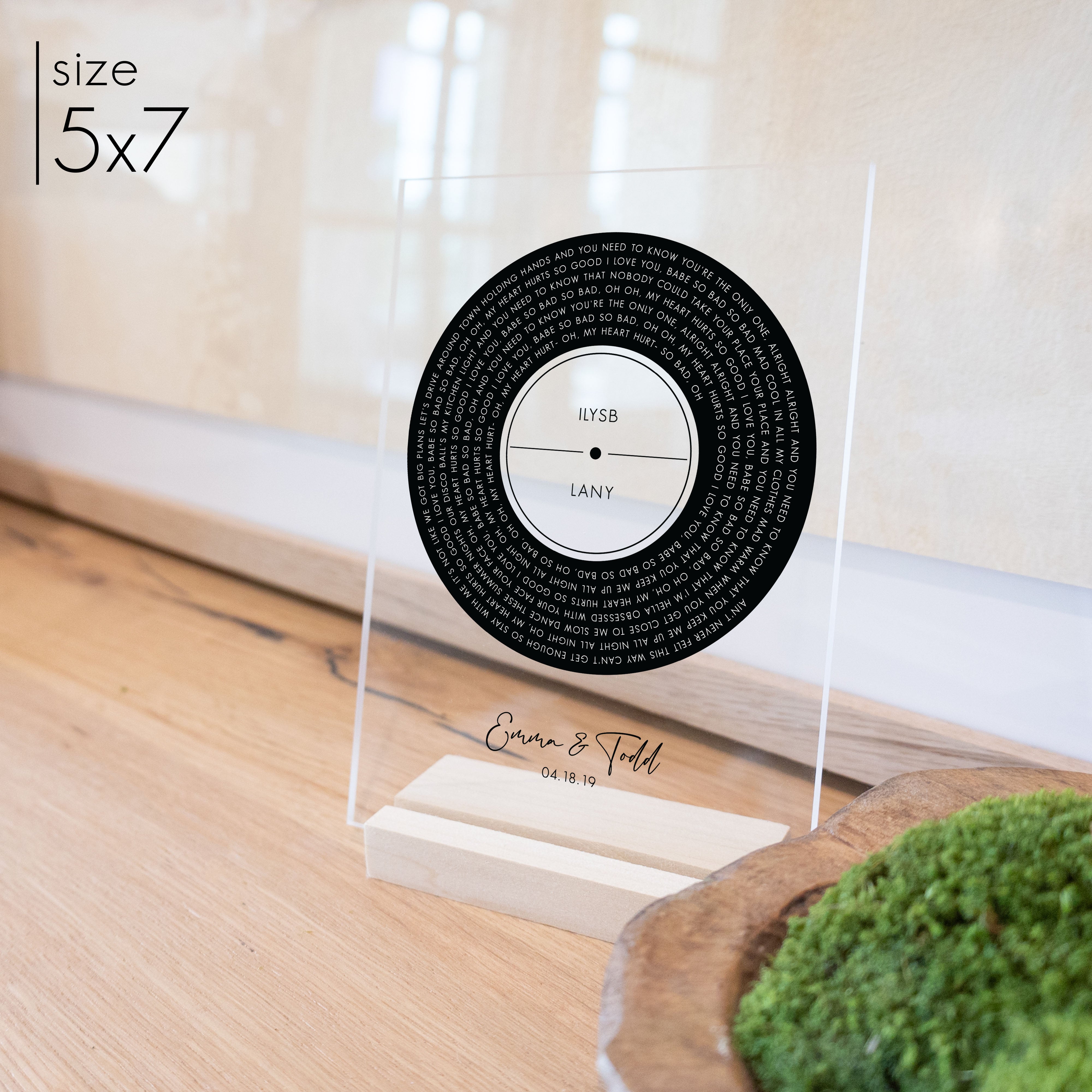 Custom Acrylic Vinyl Record | Style 4