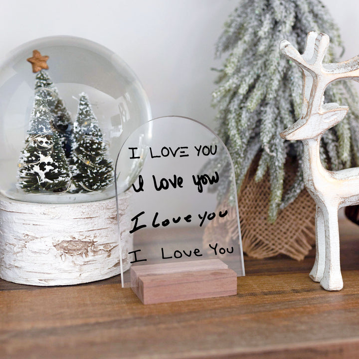 Acrylic Custom Handwriting ‘I Love You’ Art