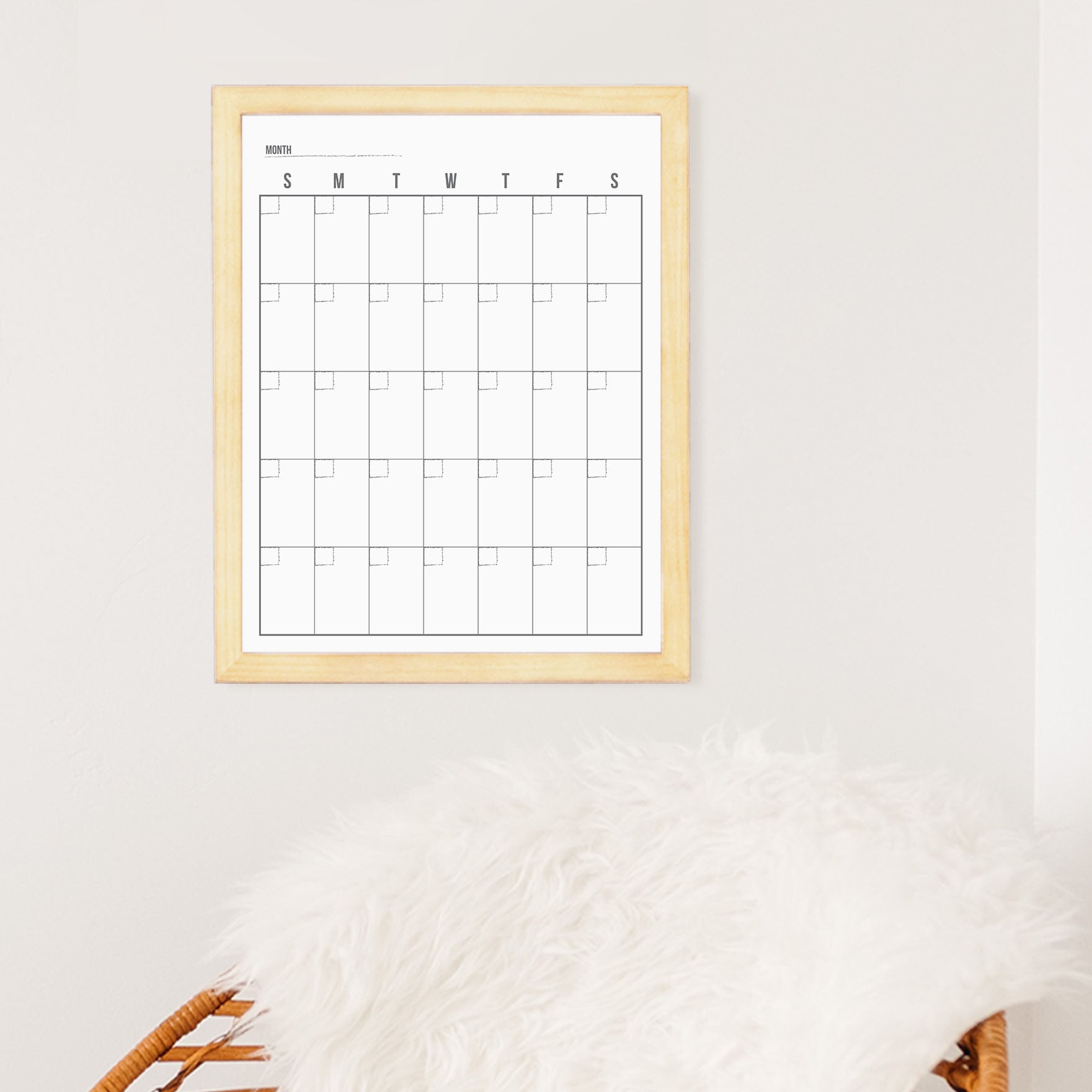 Monthly Framed Whiteboard Calendar | Vertical Dwyer