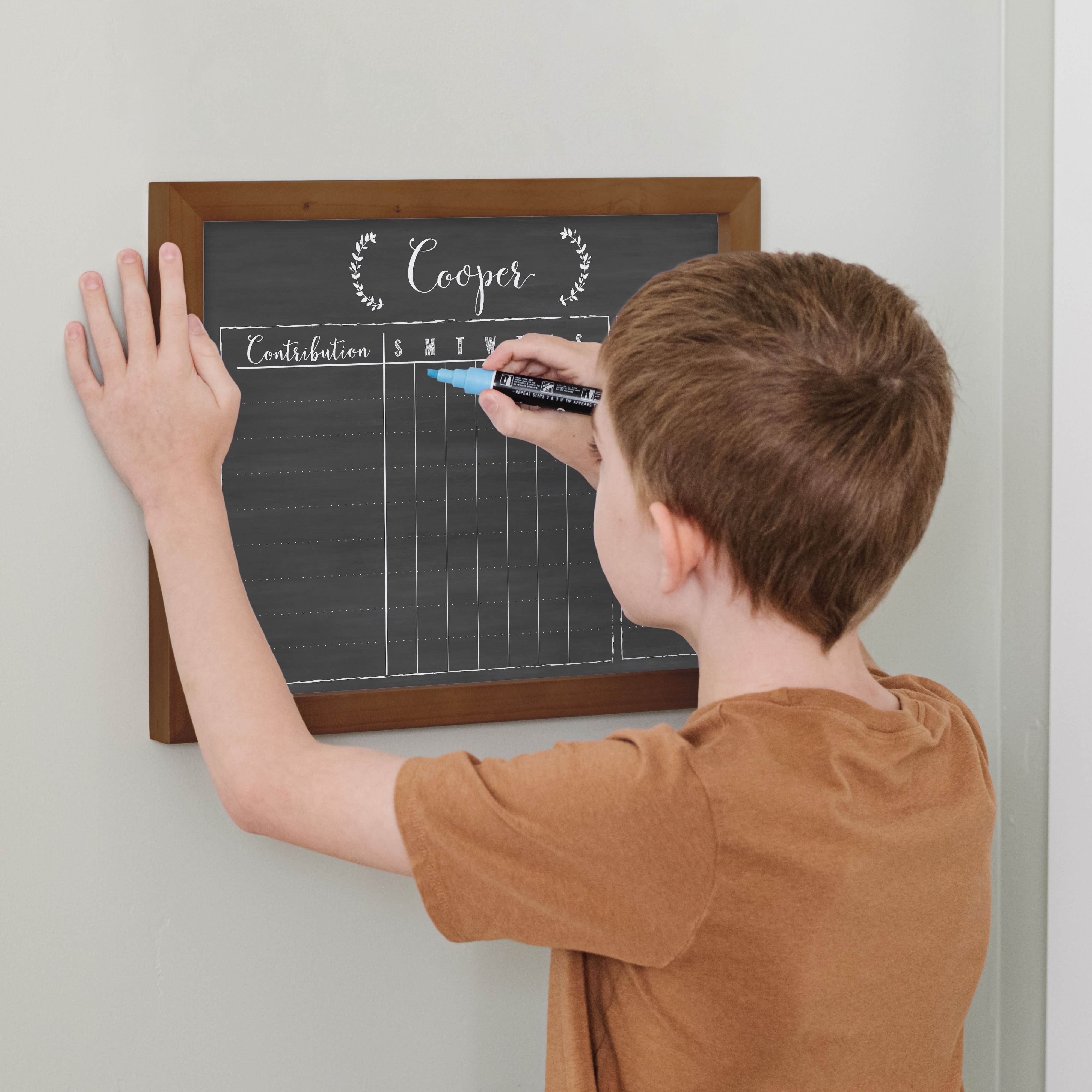 1 Person Framed Chalkboard Chore Chart | Horizontal Eagleton