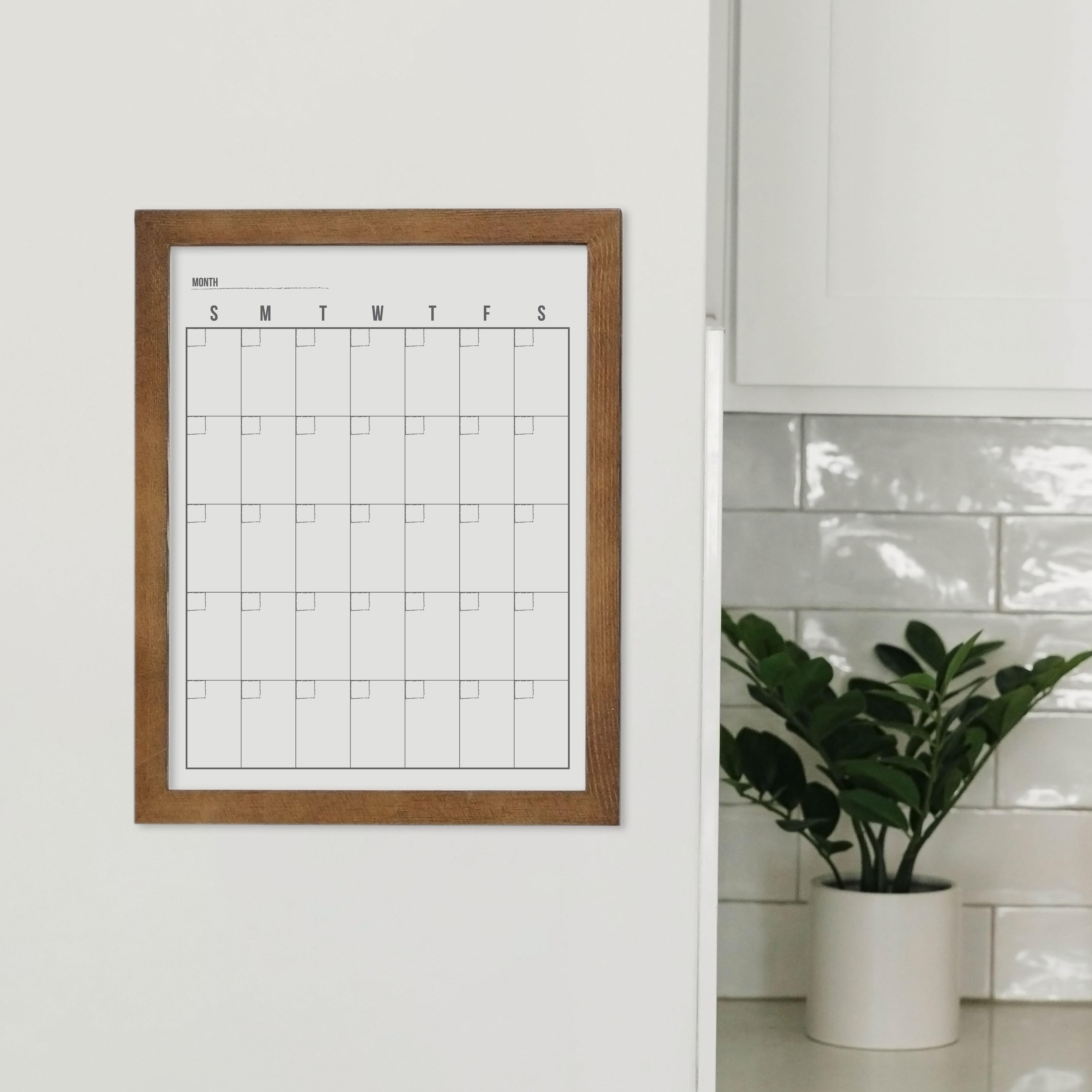 Monthly Framed Whiteboard Calendar | Vertical Dwyer