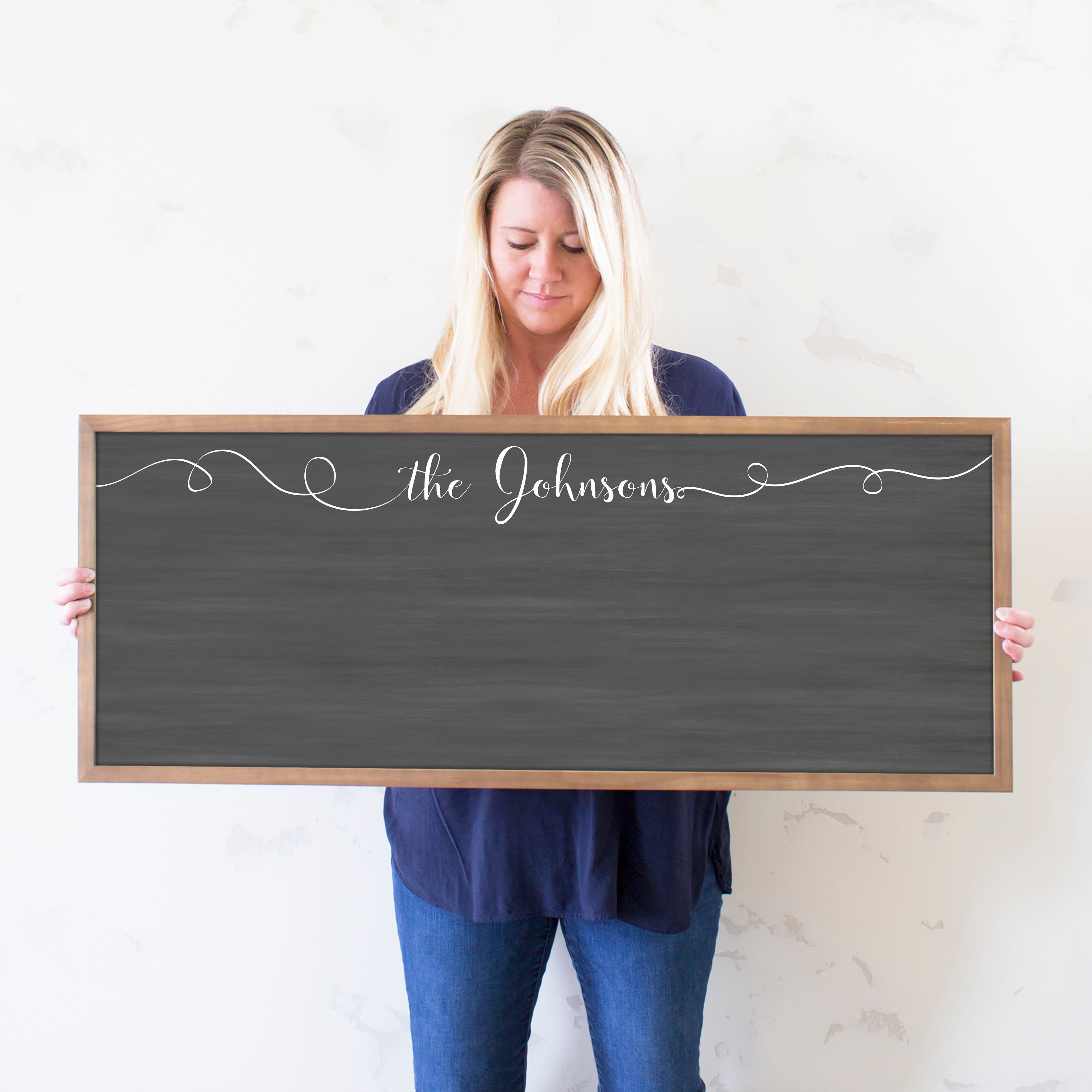 Slim Framed Chalkboard | Horizontal Knope