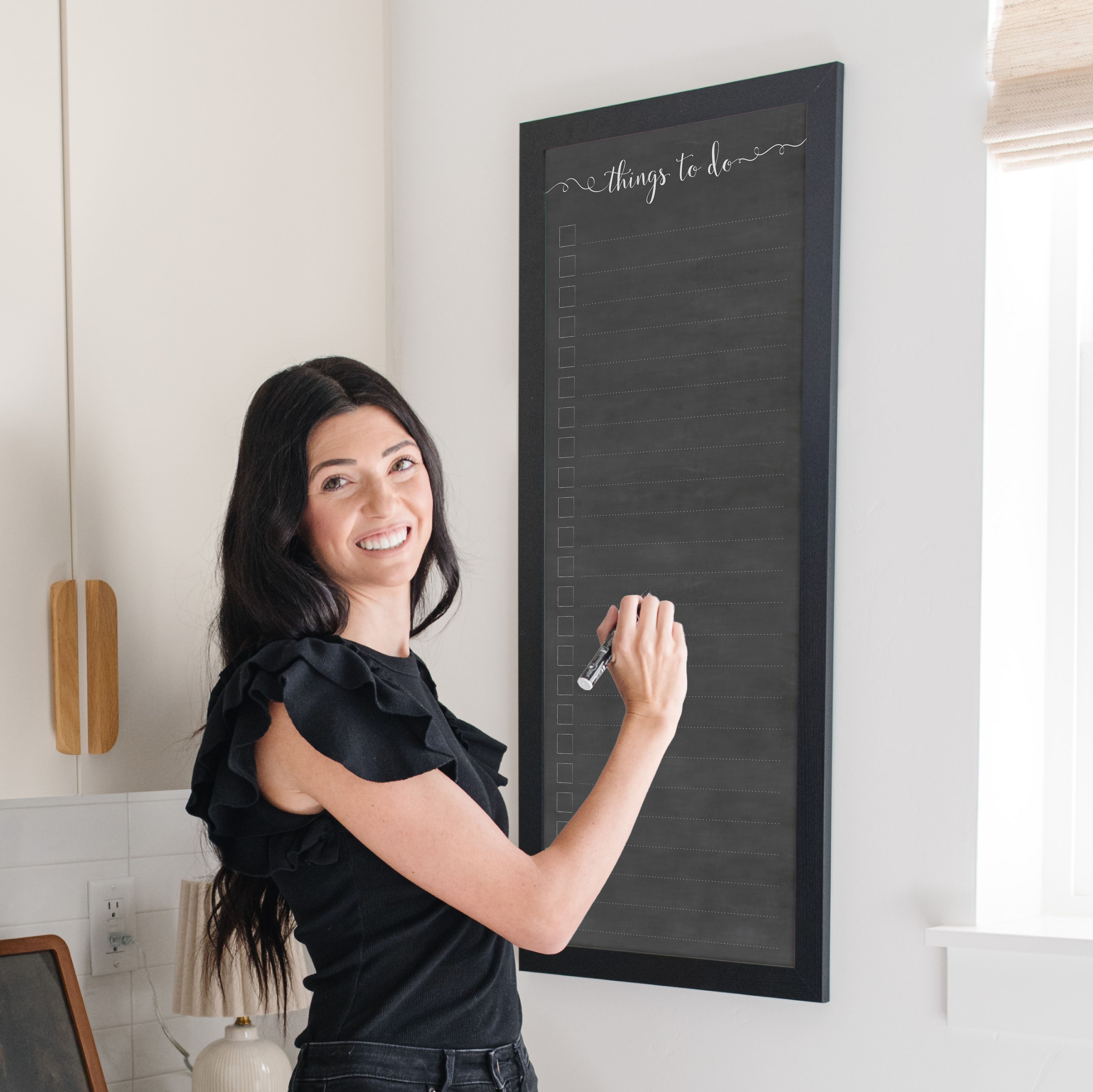 Slim Checklist Framed Chalkboard | Vertical Knope