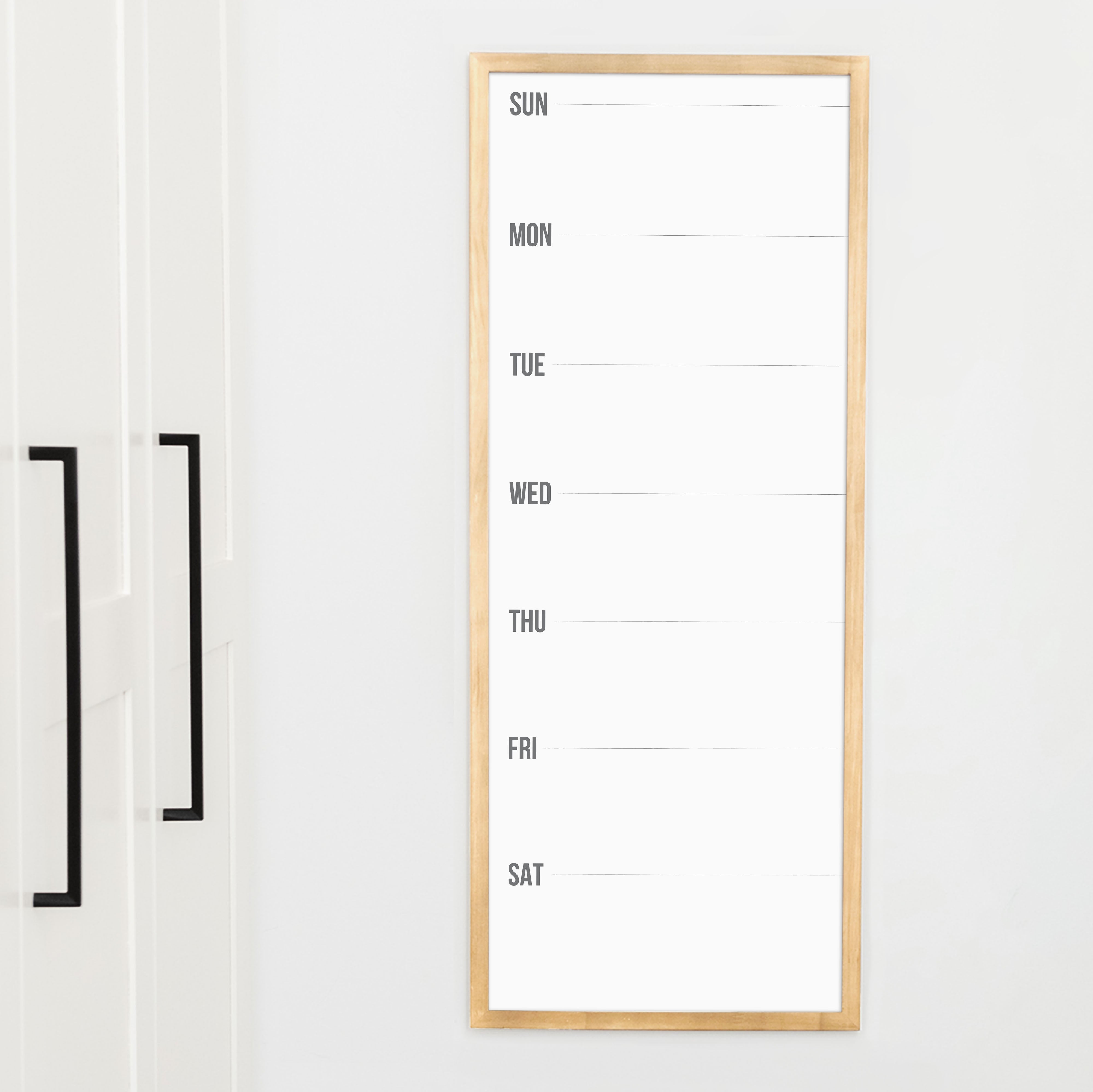 Slim Weekly Framed Whiteboard | Vertical Dwyer