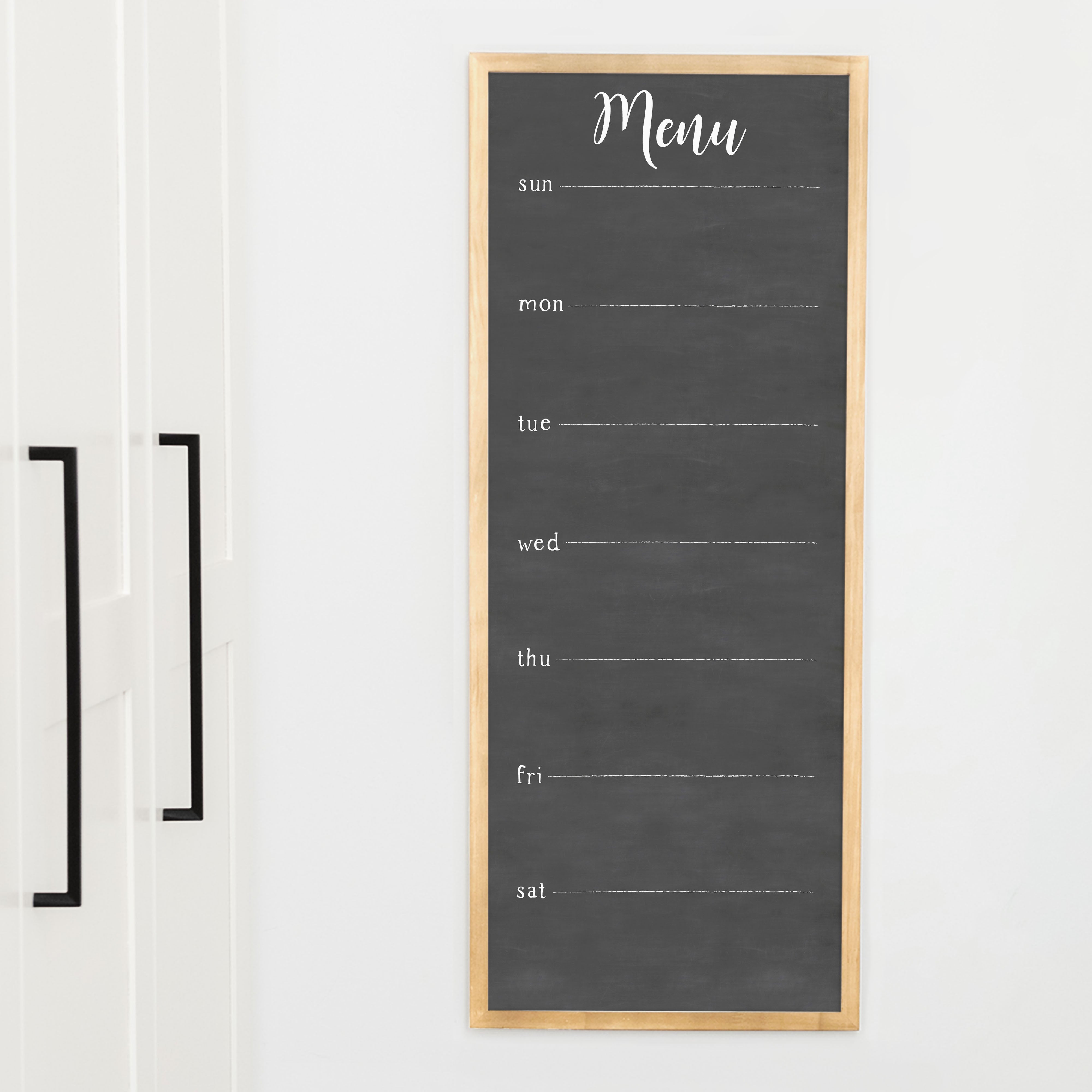 Slim Weekly Framed Chalkboard | Vertical Perkins