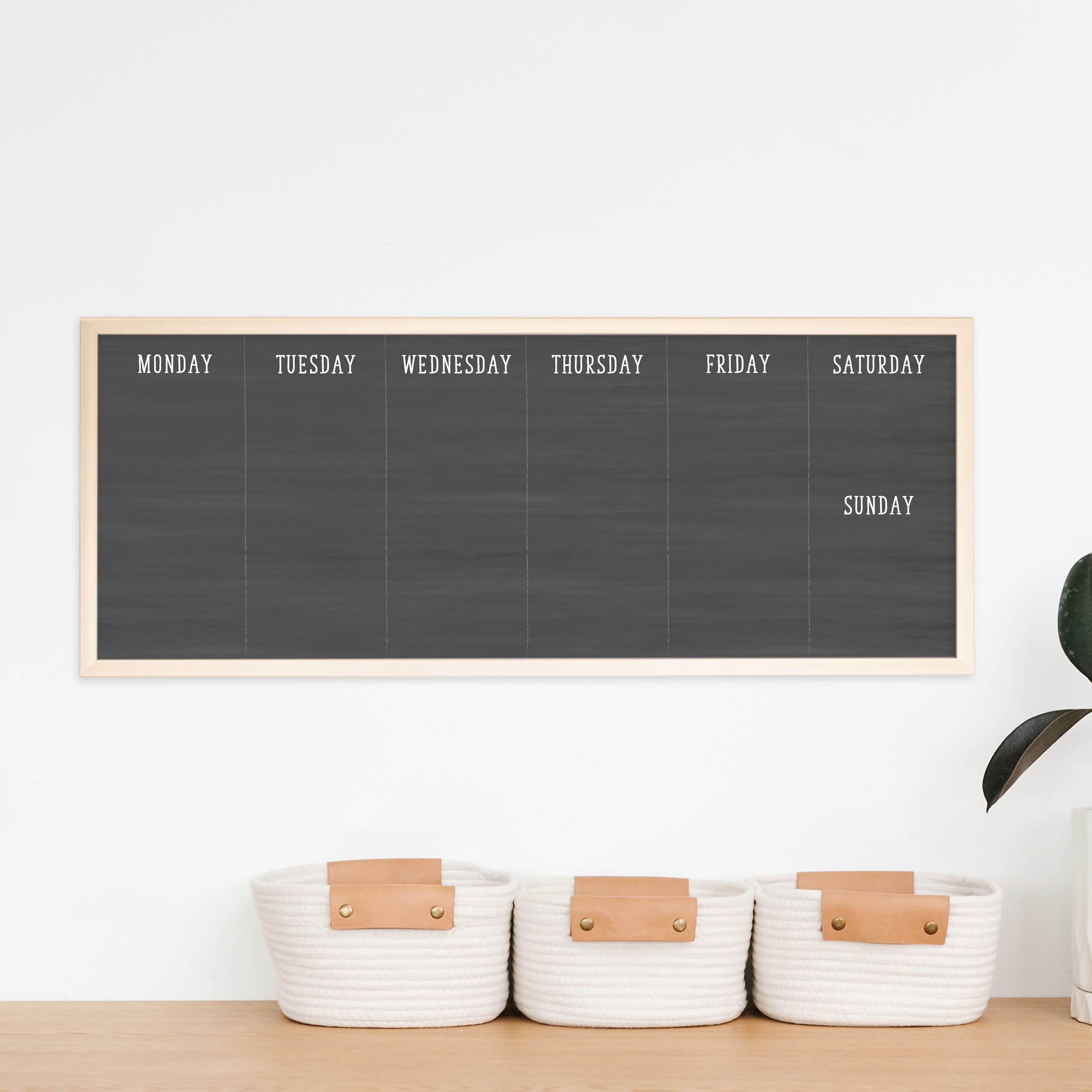 Slim Weekly Framed Chalkboard | Horizontal Swanson