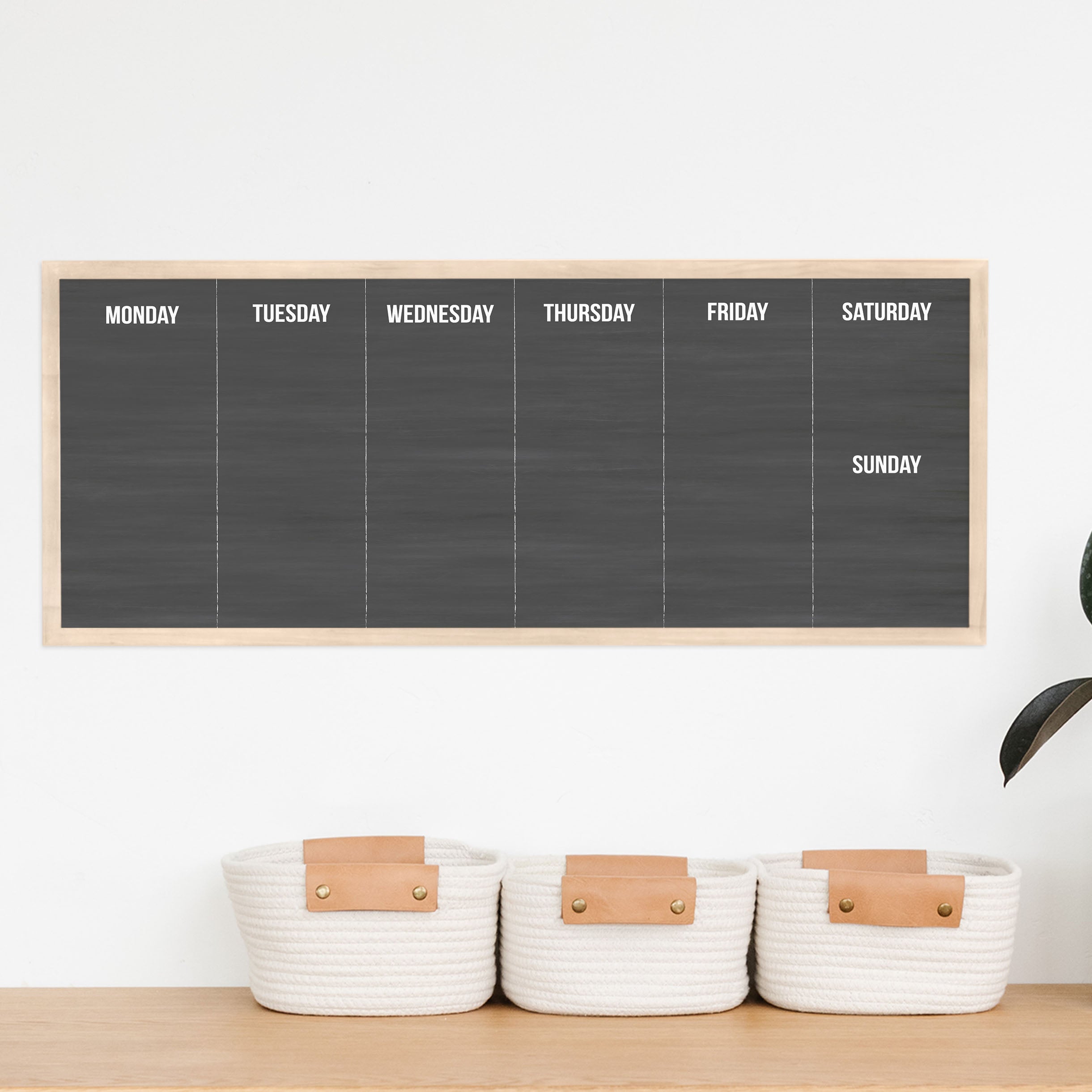 Slim Weekly Framed Chalkboard | Horizontal Dwyer