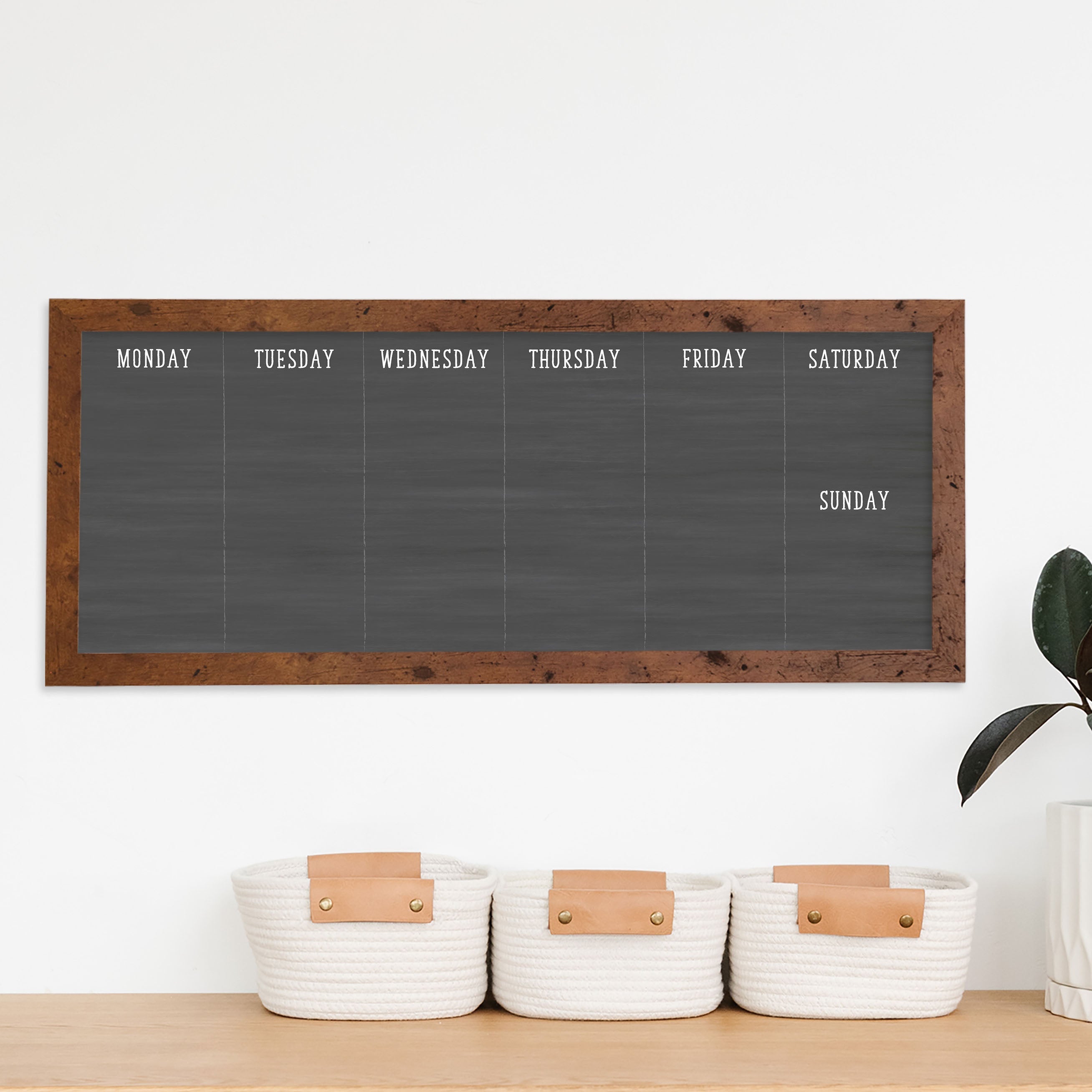 Slim Weekly Framed Chalkboard | Horizontal Swanson