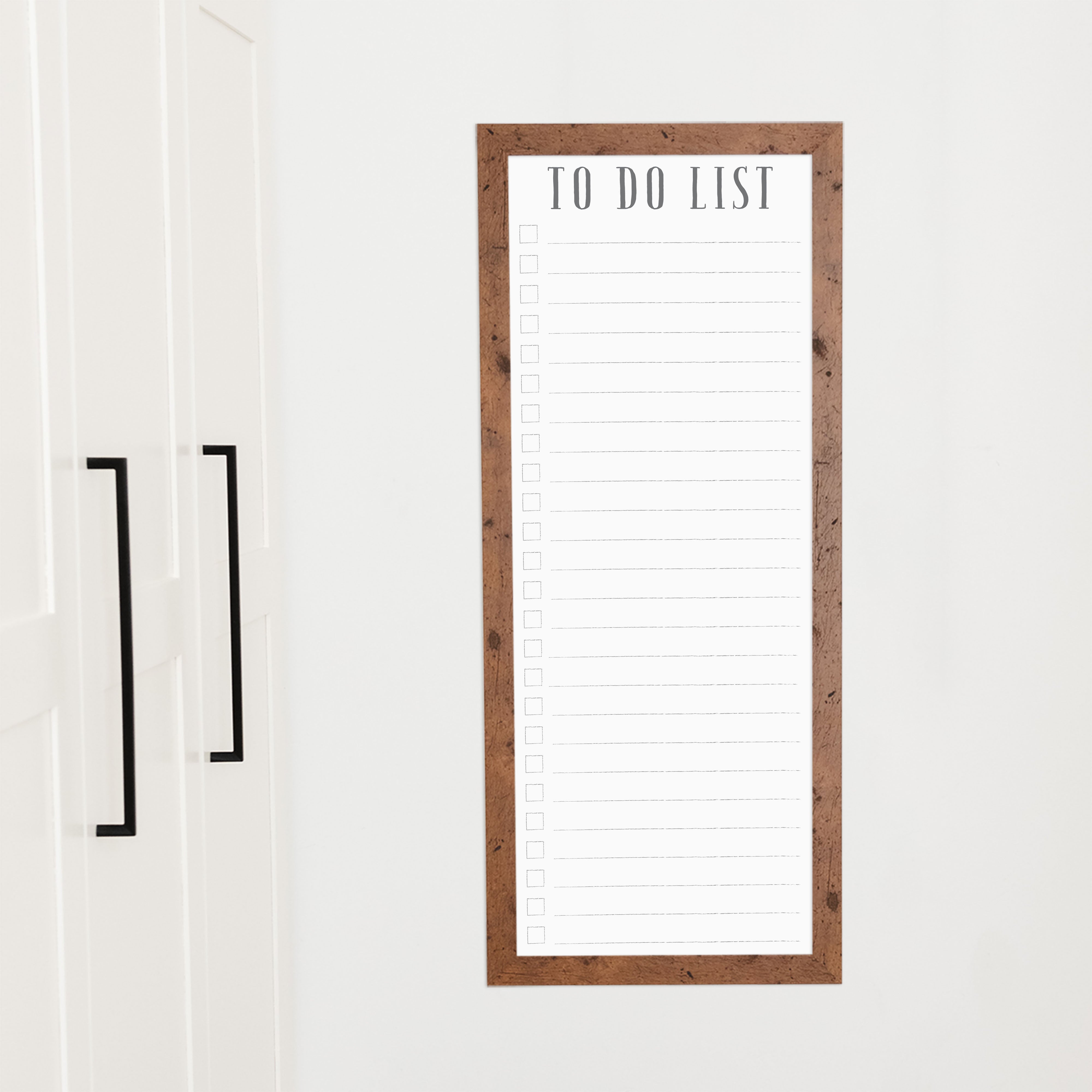 Slim Checklist Framed Whiteboard | Vertical Swanson