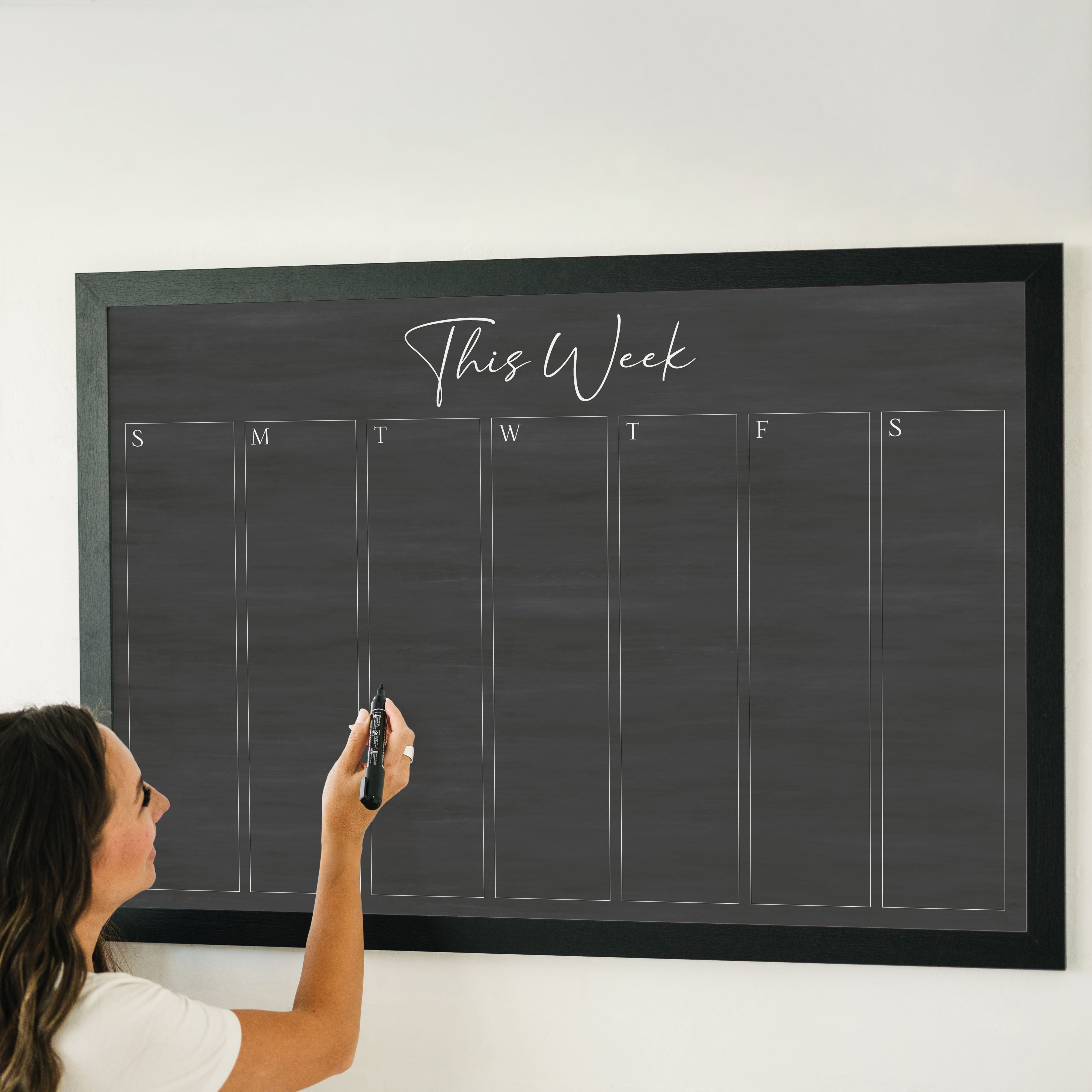 Weekly Framed Chalkboard Calendar | Horizontal Pennington