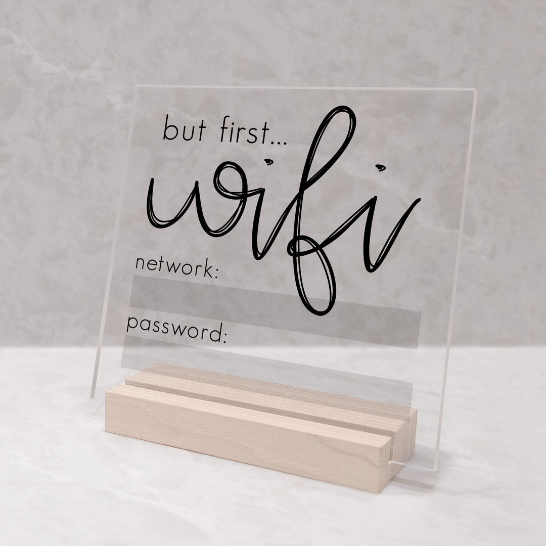Custom Acrylic Wifi Password Sign | Style 1