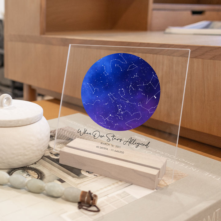 Custom Acrylic Blue Star Chart