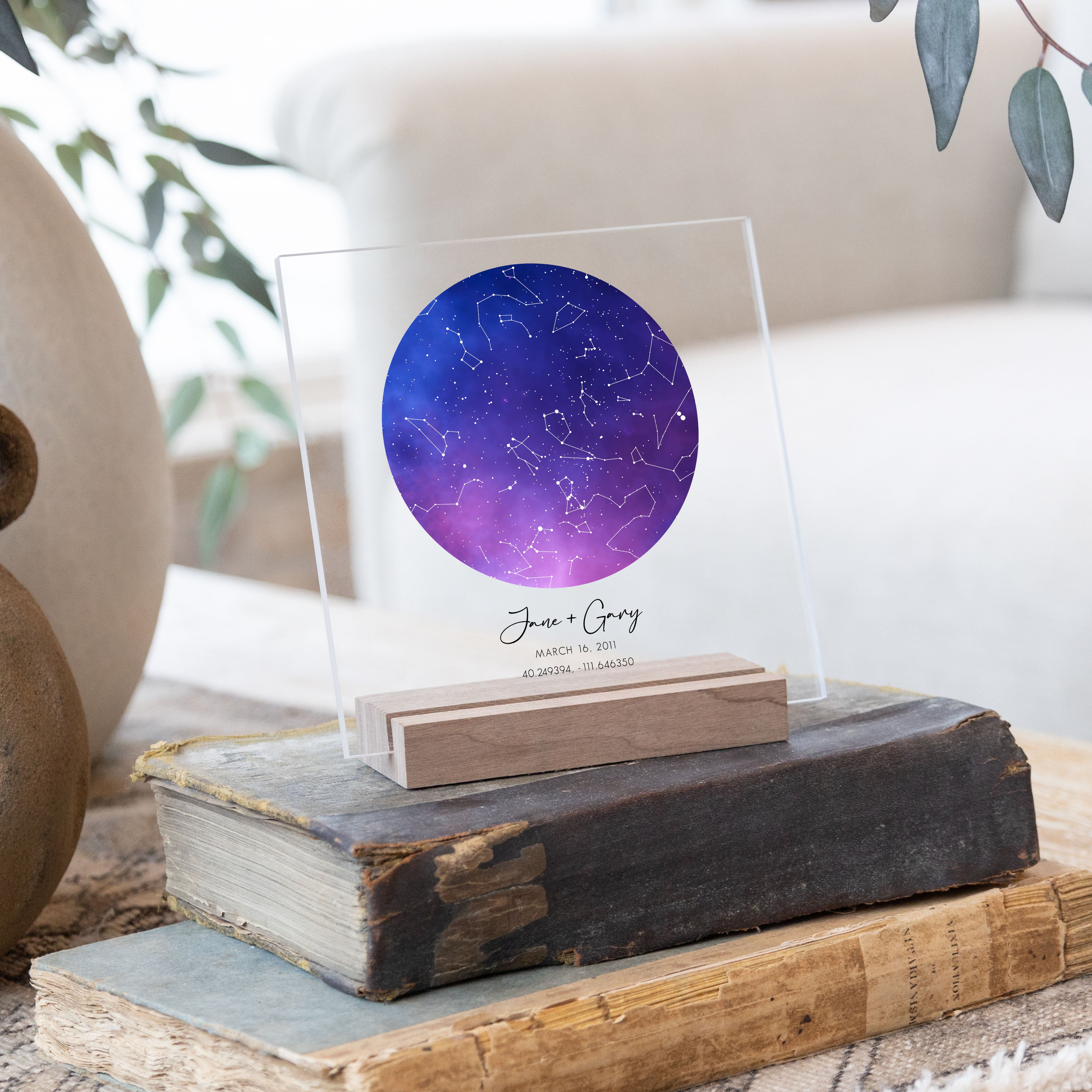 Custom Acrylic Purple Star Chart