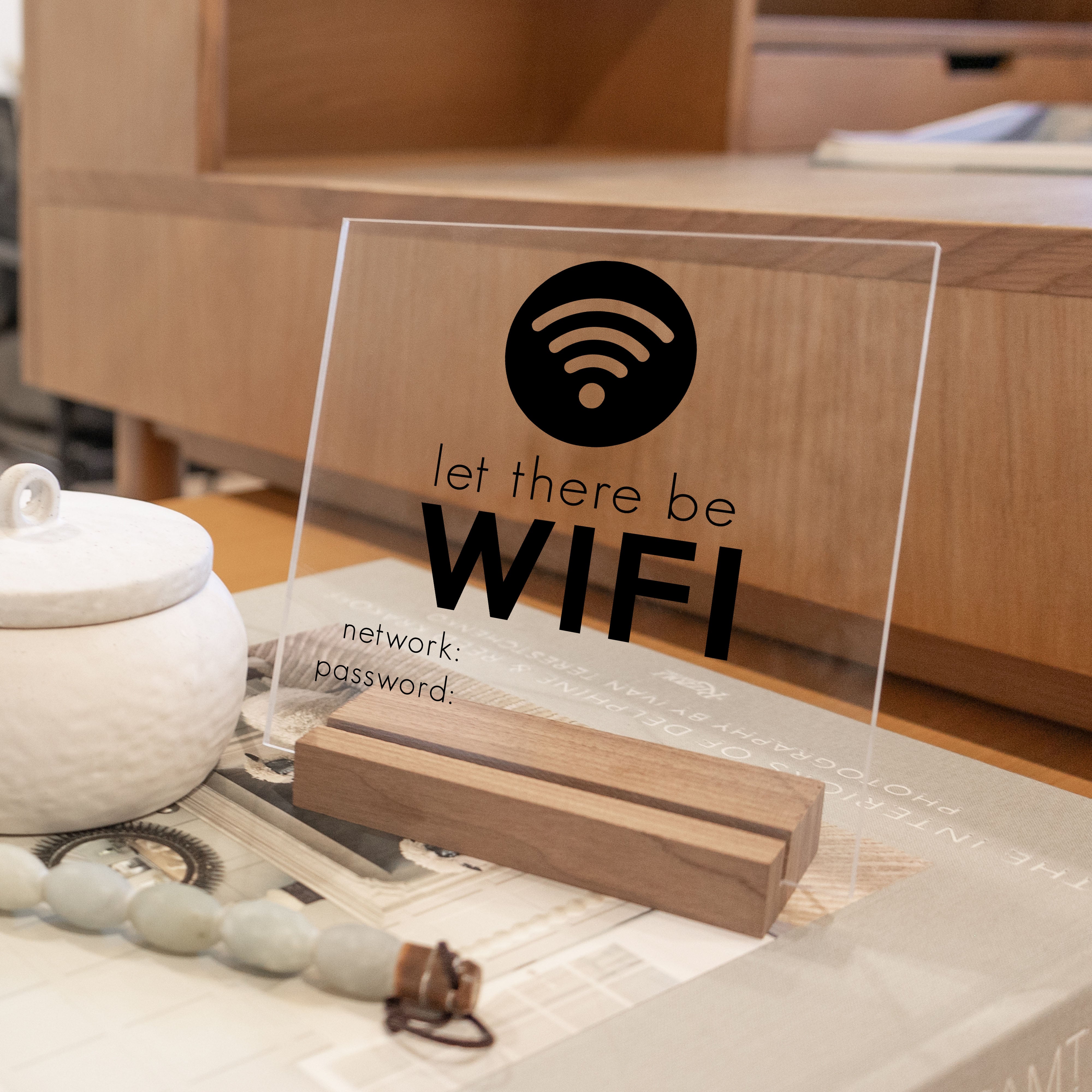 Custom Acrylic Wifi Password Sign | Style 6