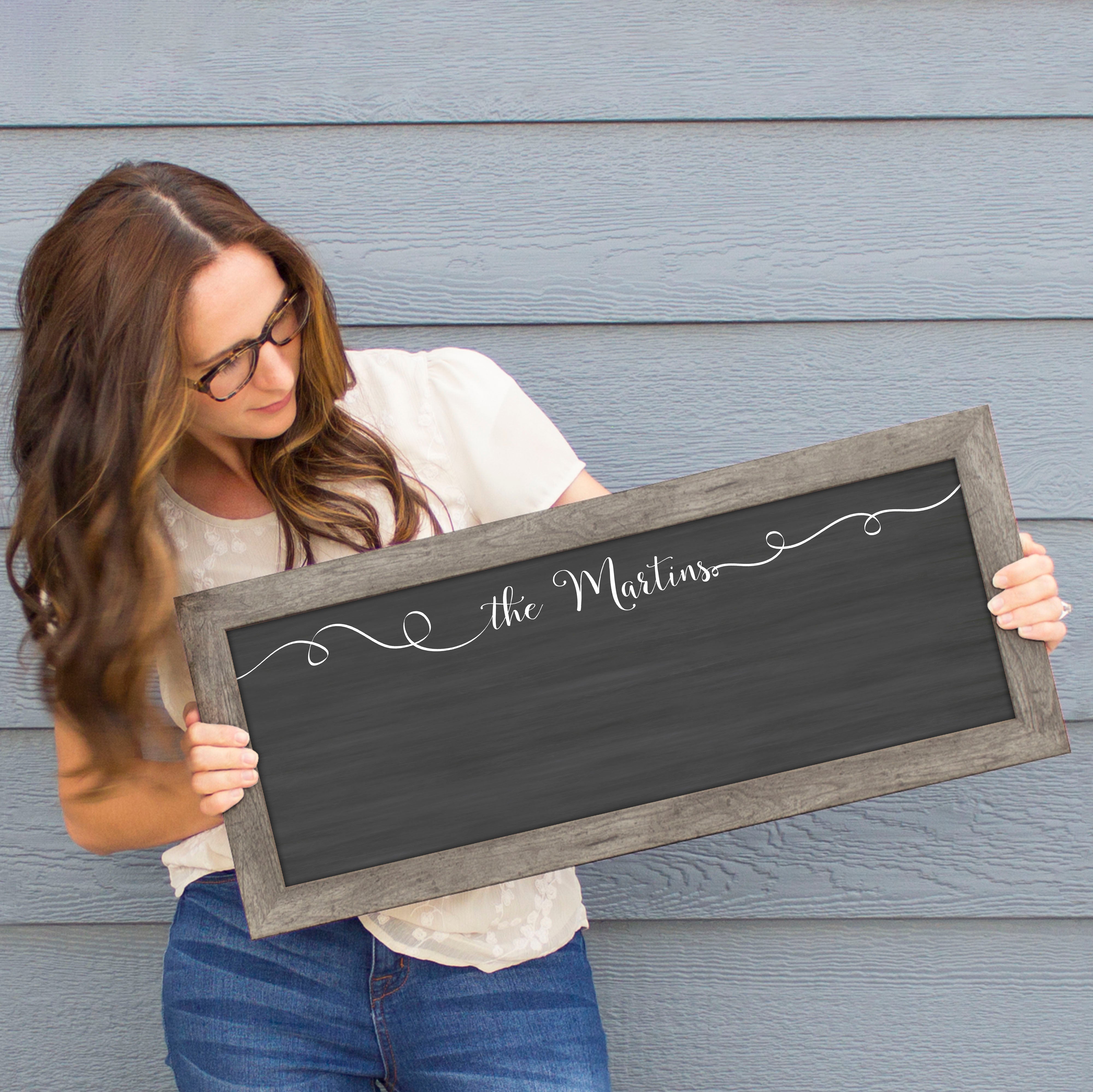 Slim Framed Chalkboard | Horizontal Knope