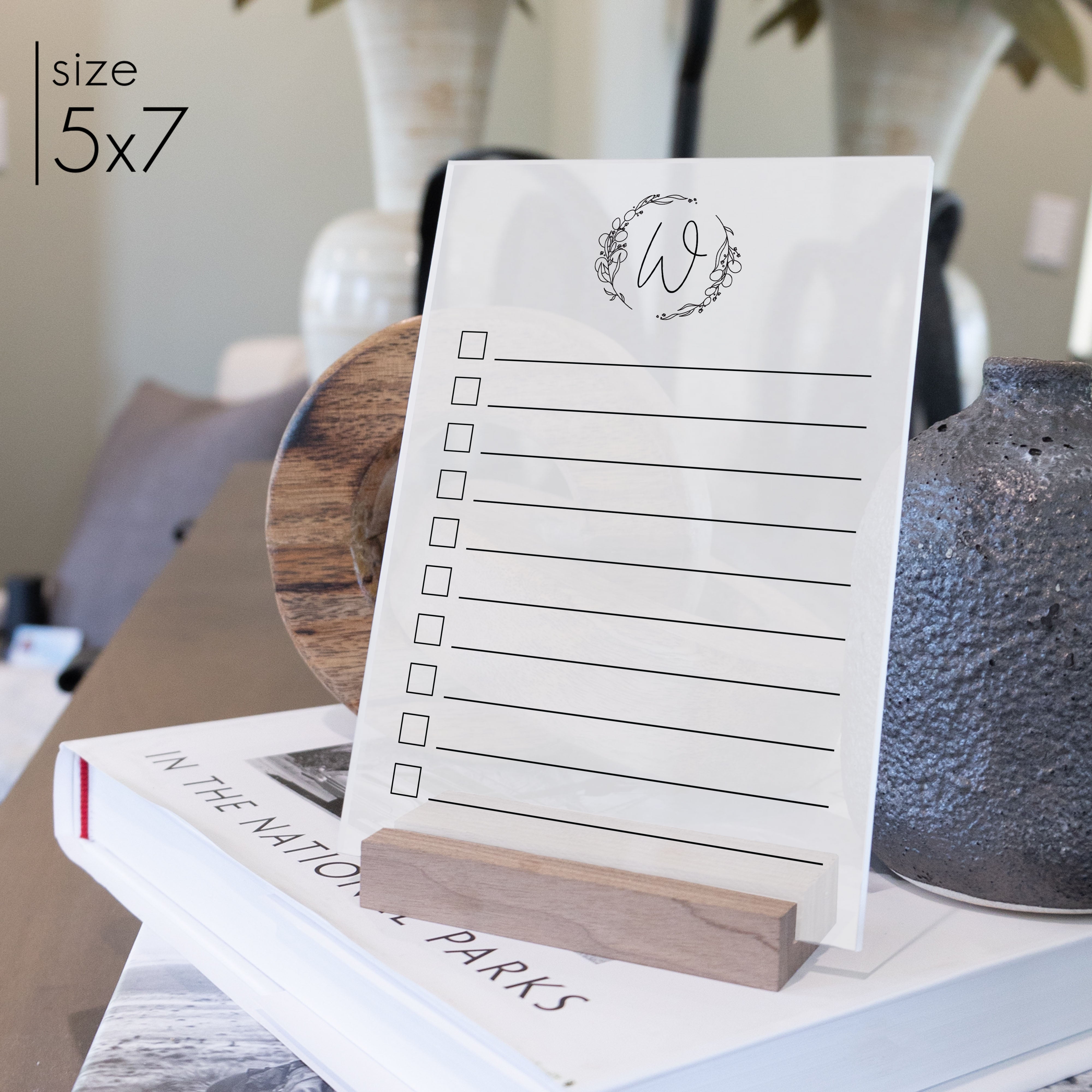 Frosted Acrylic To Do List | Daisy Style