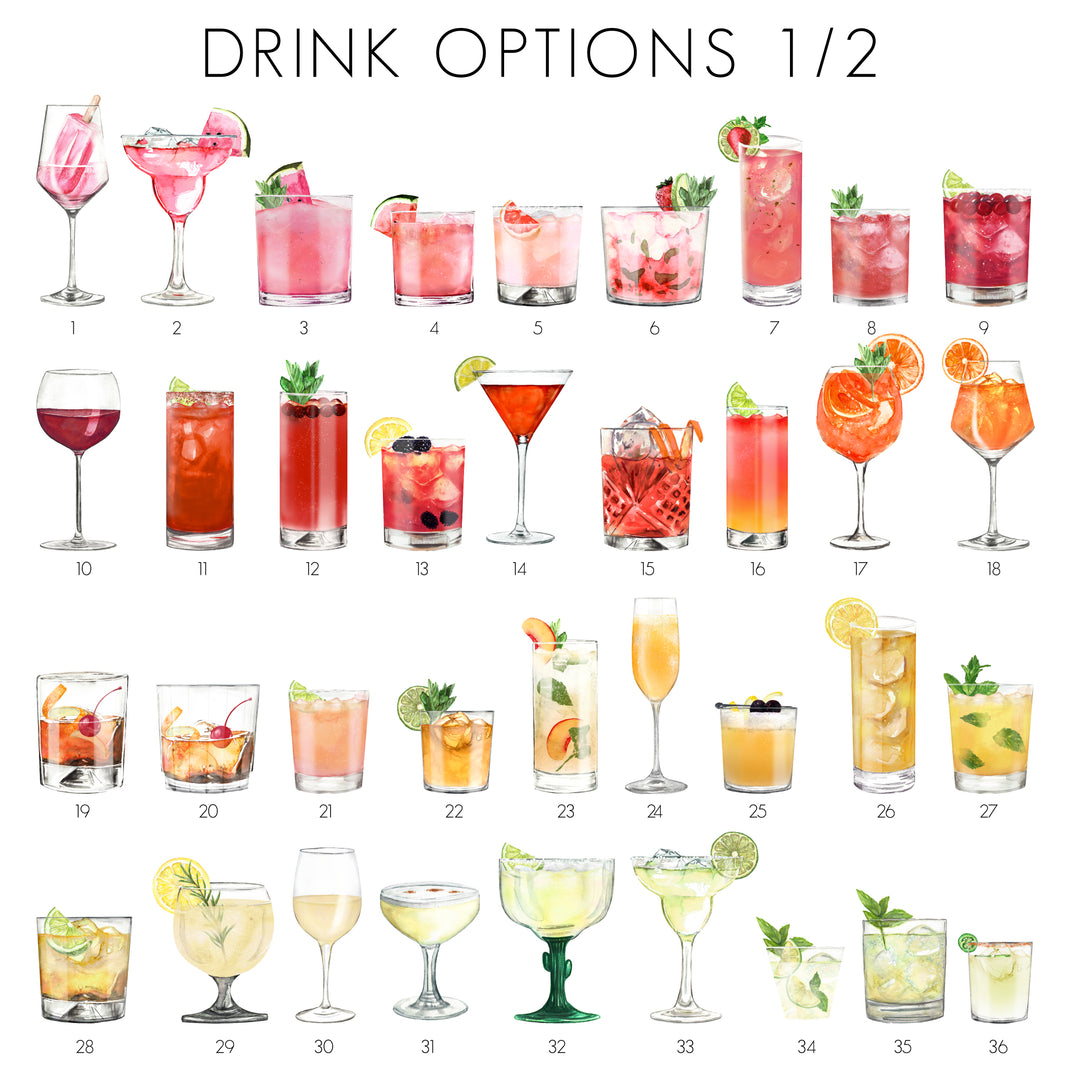 Clear Acrylic Cat Signature Drink Sign | Vertical Olivia