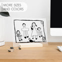 Kid Actual Custom Drawing on Acrylic with wood display stand