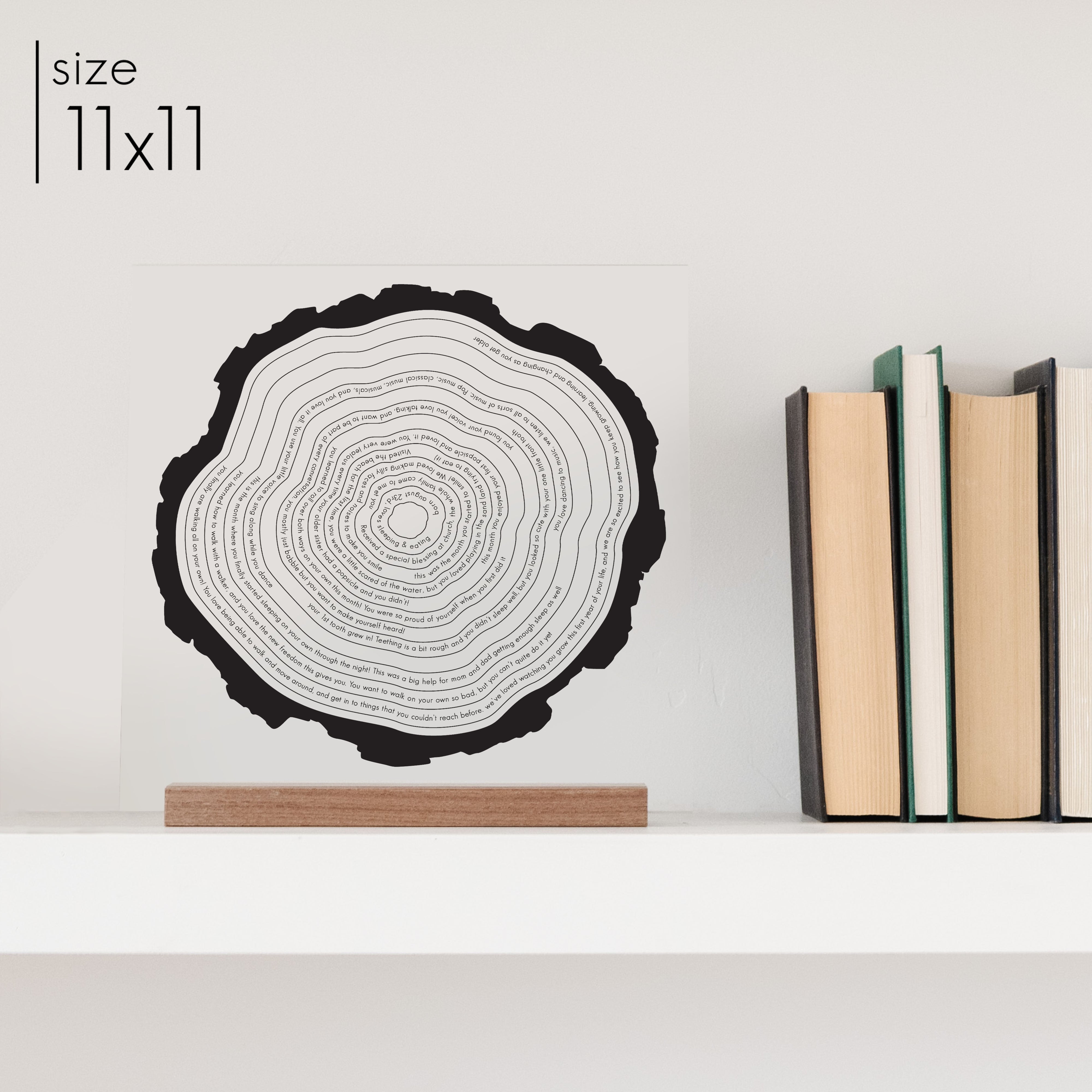 Custom Tree Ring Memory Art