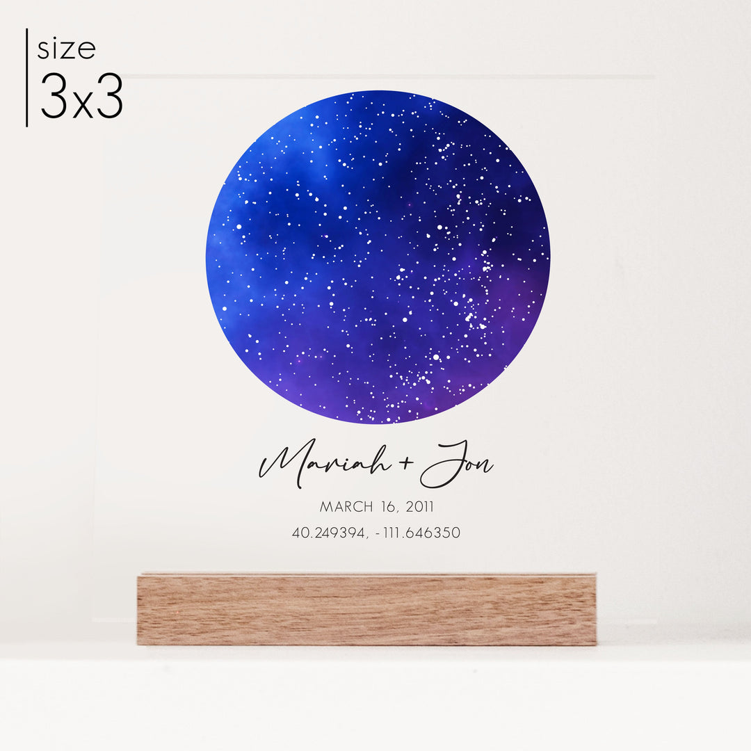 Custom Acrylic Blue Star Chart