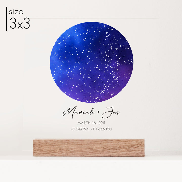 Custom Acrylic Blue Star Chart