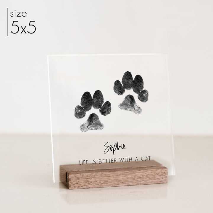 Custom Acrylic Paw Print Art