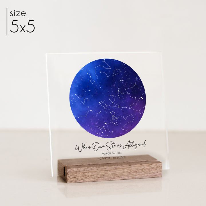 Custom Acrylic Blue Star Chart