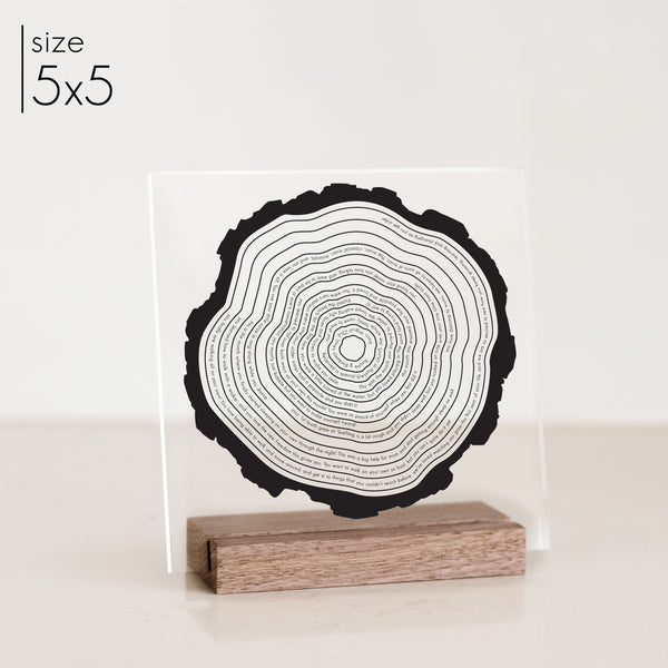 Custom Tree Ring Memory Art