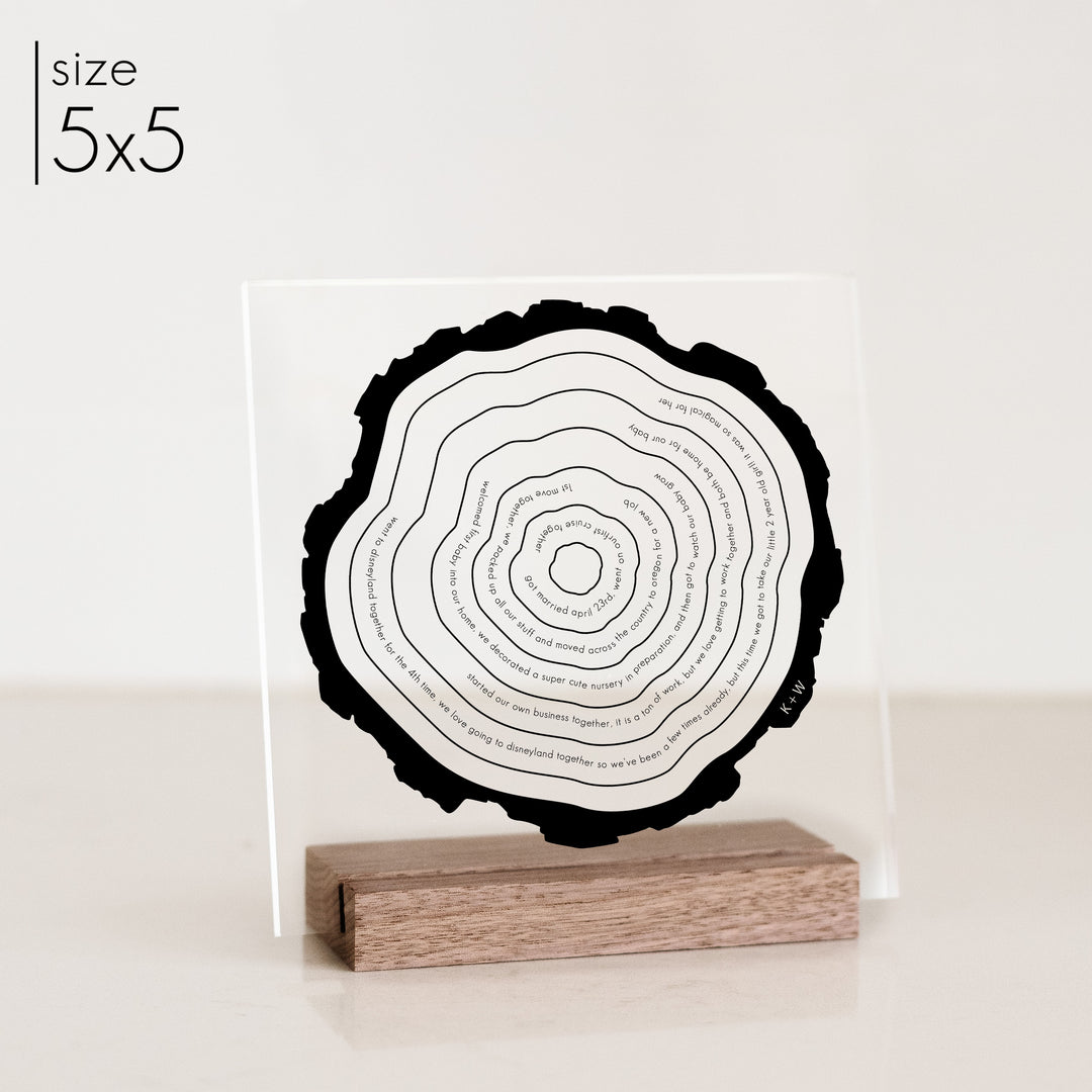 Custom Tree Ring Memory Art