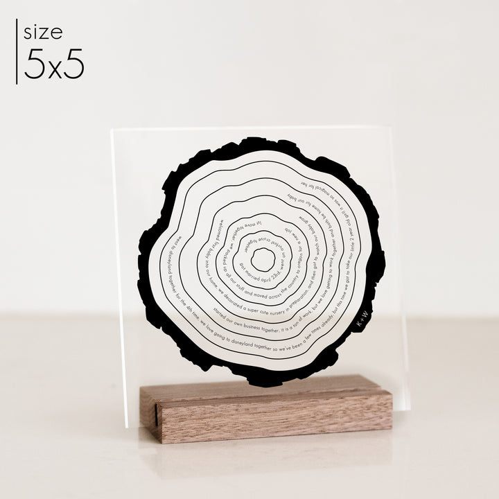 Custom Tree Ring Memory Art