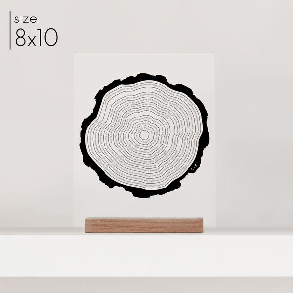 Custom Tree Ring Memory Art