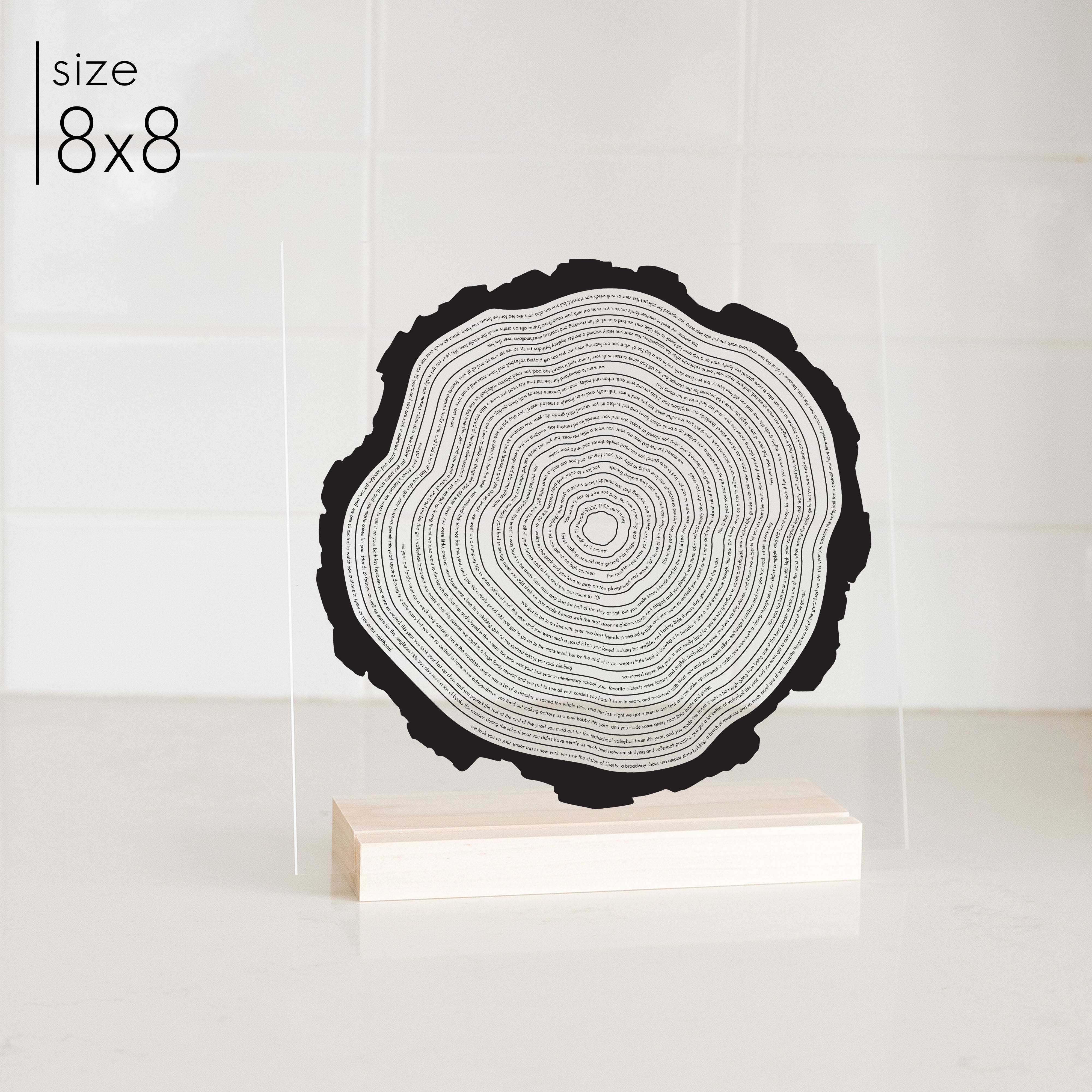 Custom Tree Ring Memory Art