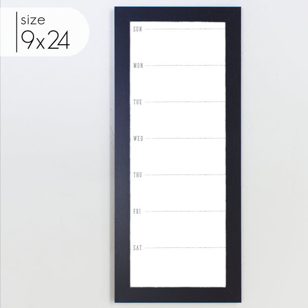 Slim Weekly Framed Whiteboard | Vertical Swanson