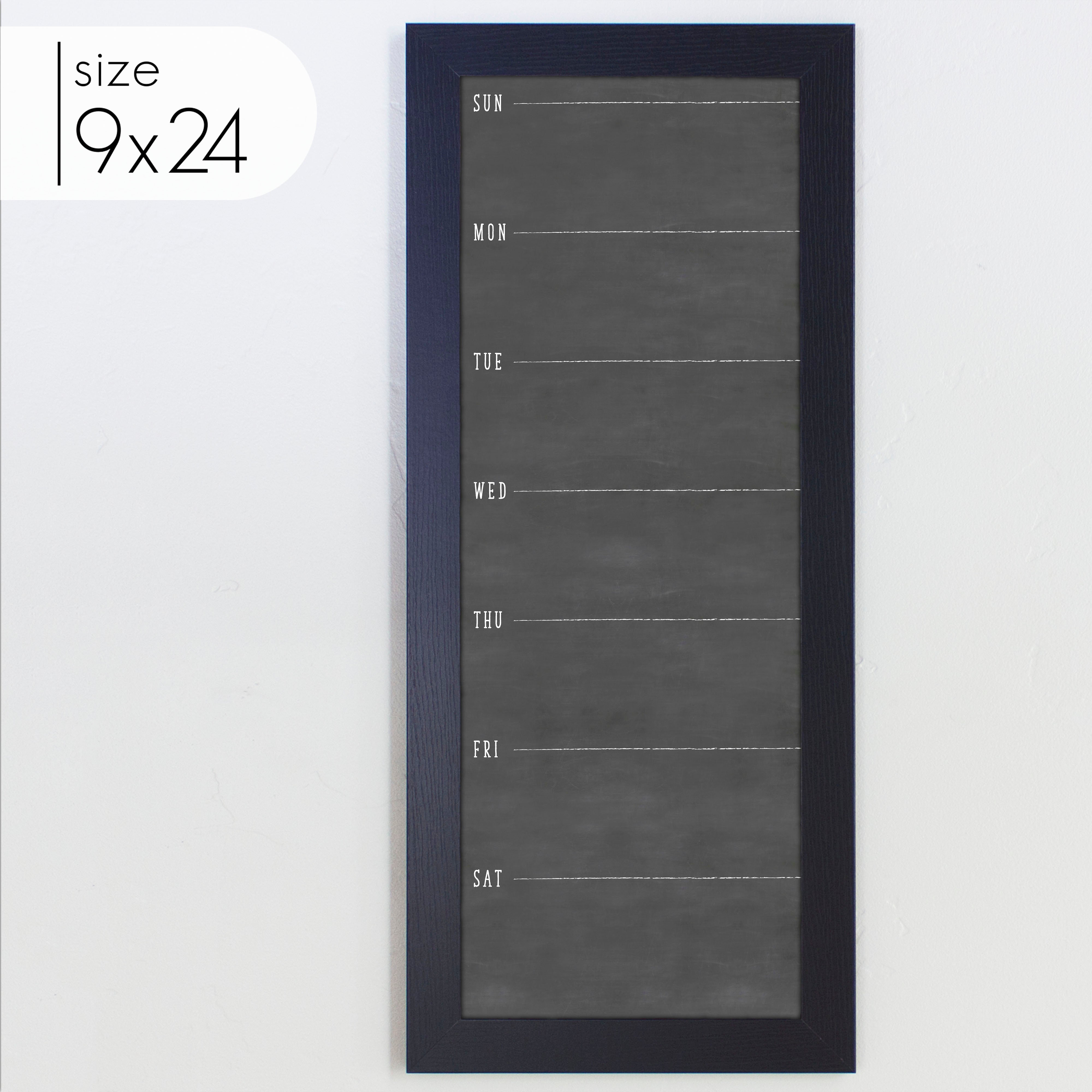 Slim Weekly Framed Chalkboard | Vertical Swanson