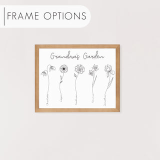 Personalized Framed Family Birth Flower Art